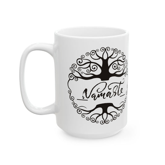Namaste Tree of Life Mug – Yoga & Mindfulness Coffee Cup | Zen Spiritual Gift