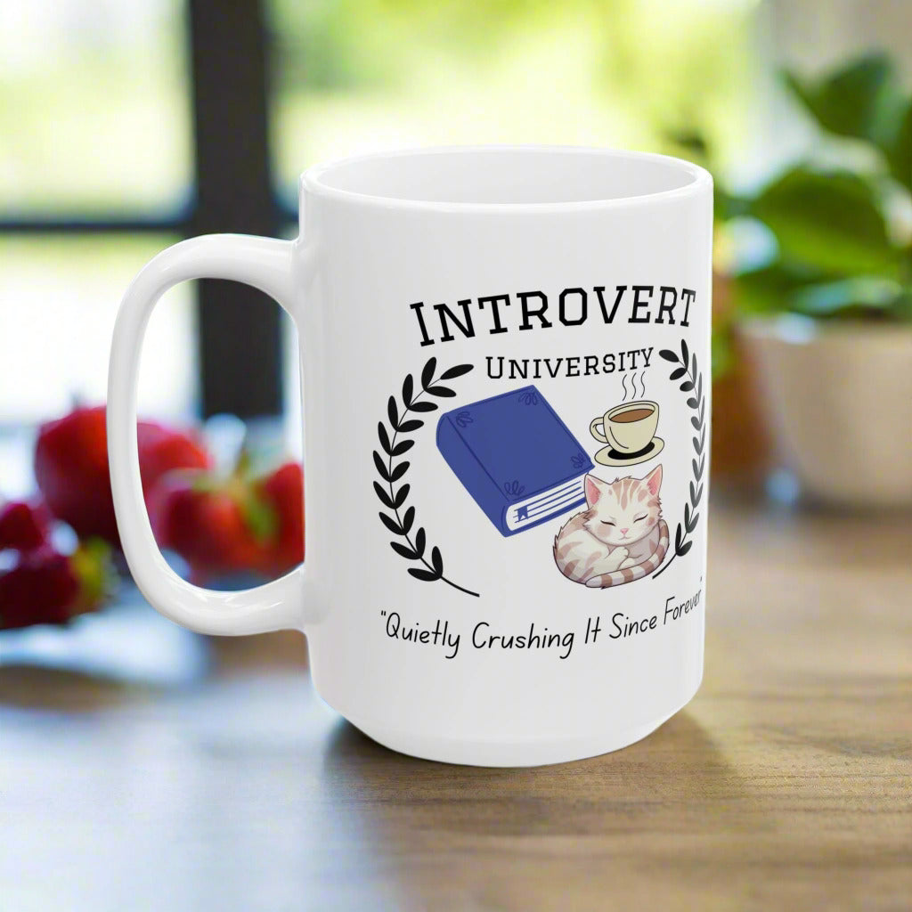 Introvert University Mug – Personalized Funny Coffee Gift