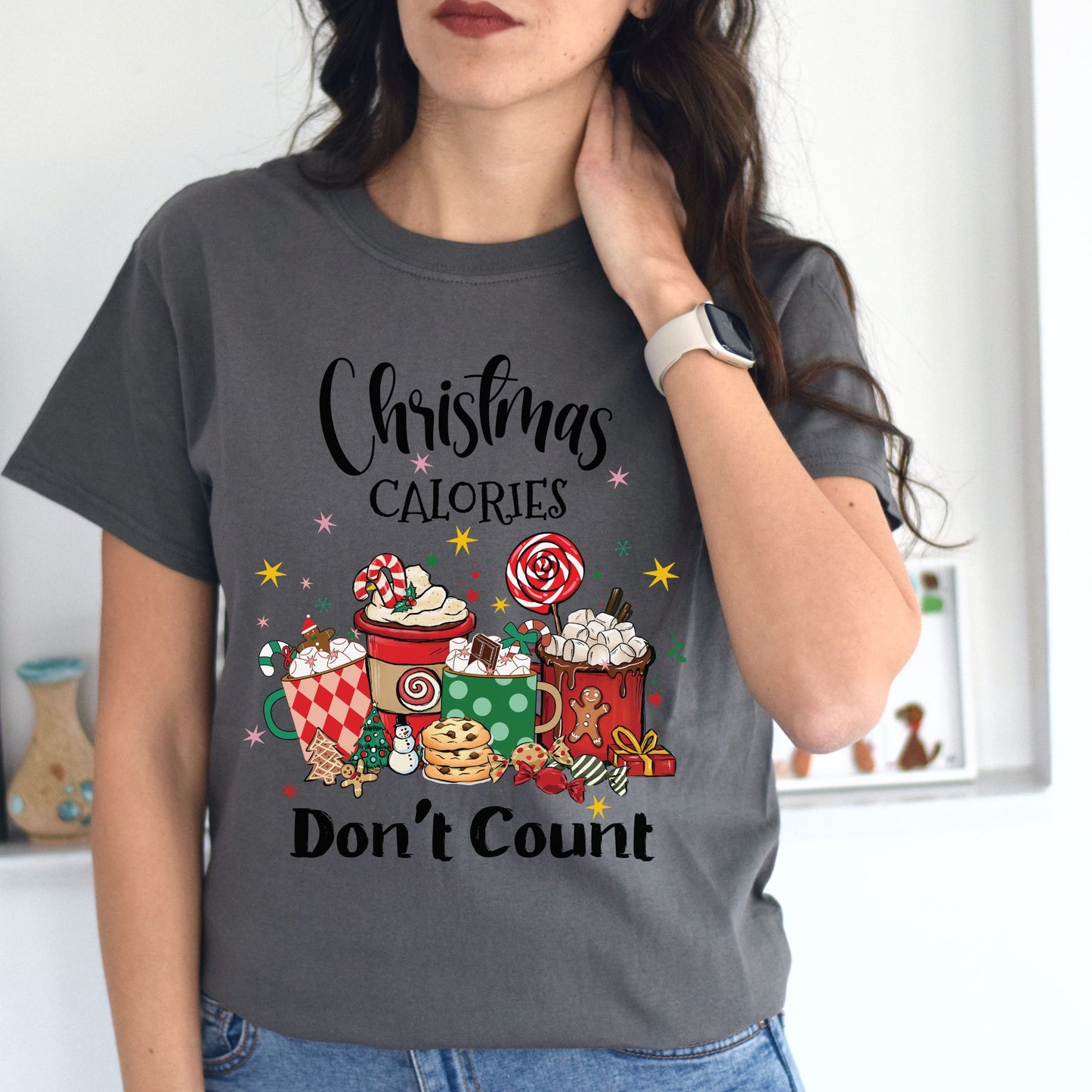 Christmas Calories Don't Count T-Shirt, Funny Christmas Tee, Holiday Shirt
