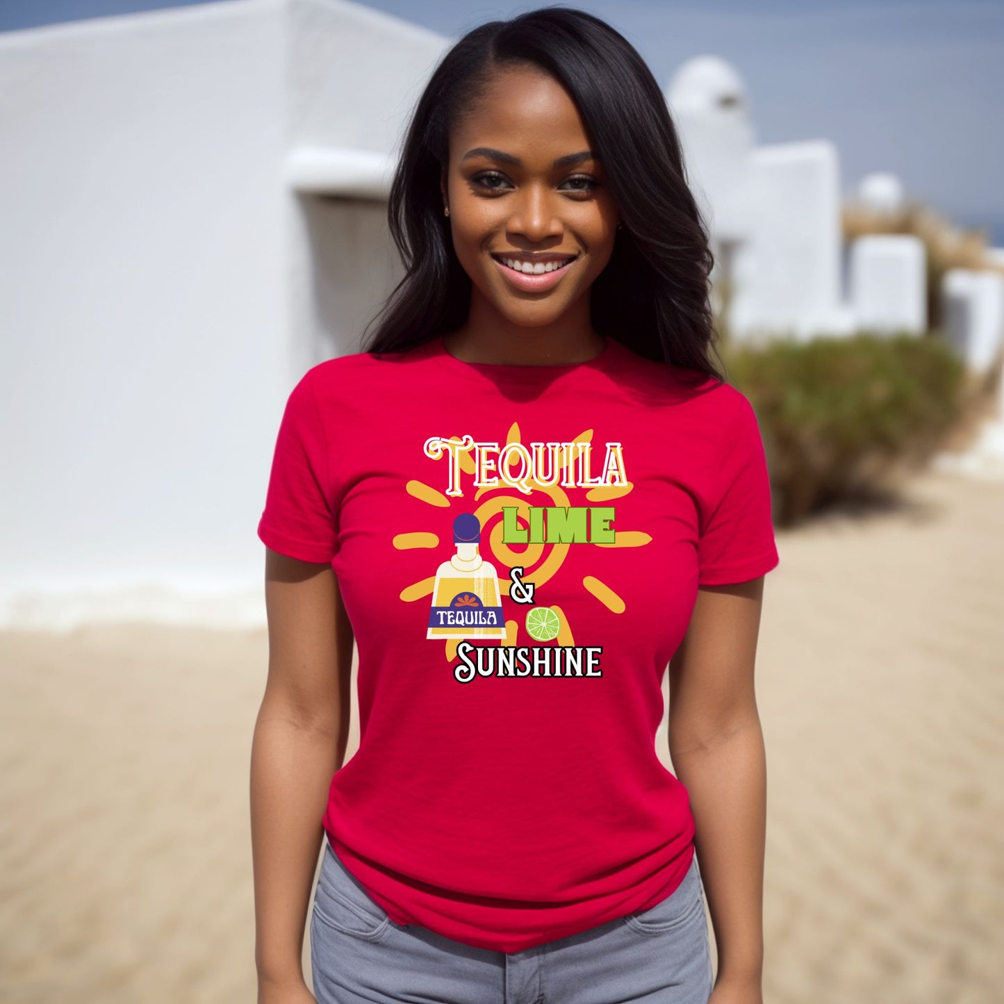 Tequila Lime & Sunshine T-Shirt, Unisex Tee, Alcohol Lover Gift, Funny Graphic Shirt, Summer Vibes Top