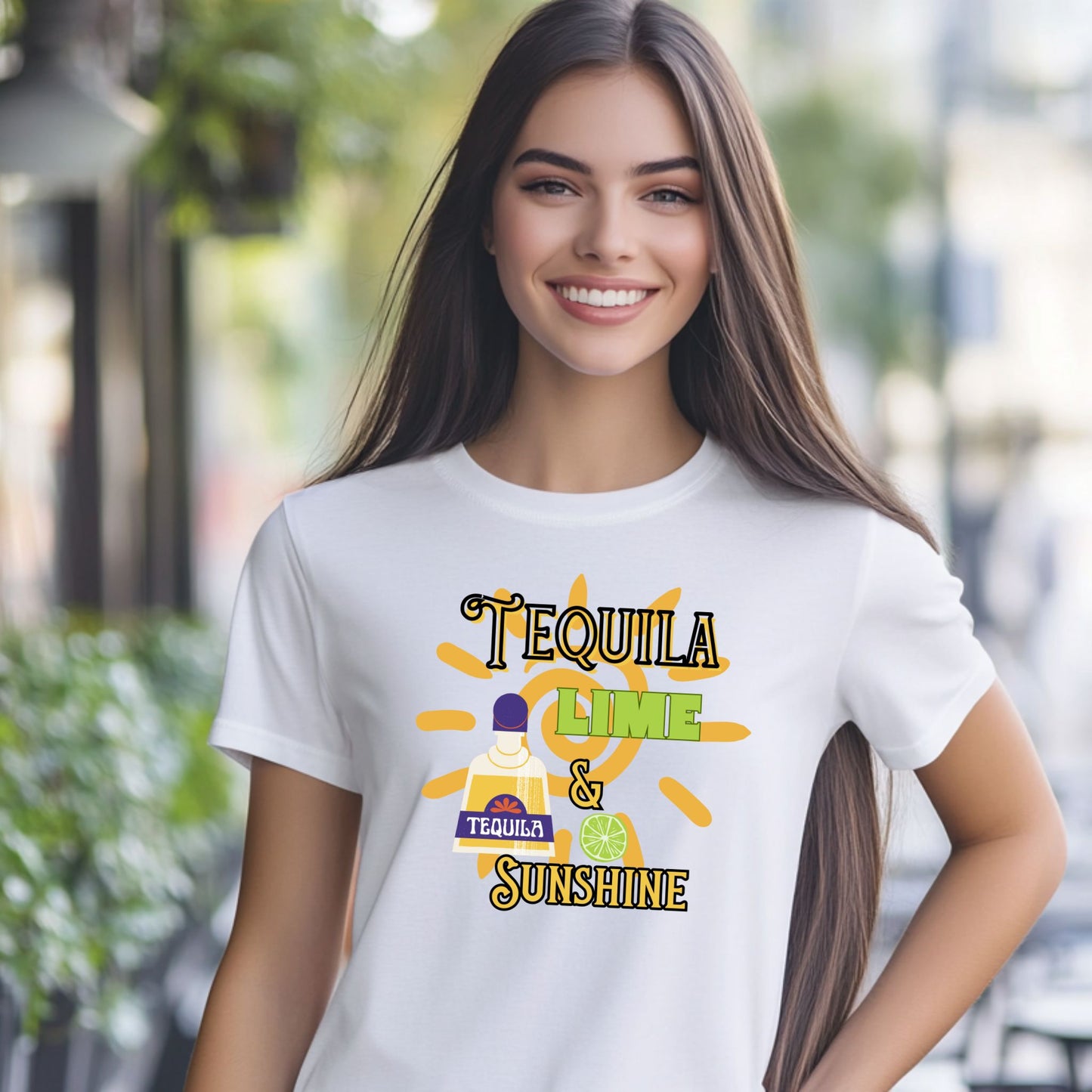 Tequila Lime & Sunshine T-Shirt, Unisex Tee, Alcohol Lover Gift, Funny Graphic Shirt, Summer Vibes Top