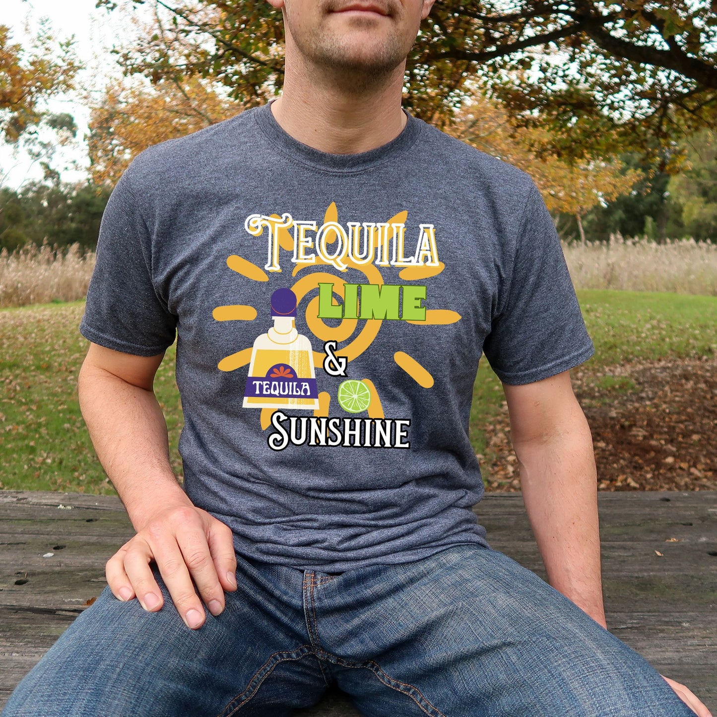Tequila Lime & Sunshine T-Shirt, Unisex Tee, Alcohol Lover Gift, Funny Graphic Shirt, Summer Vibes Top