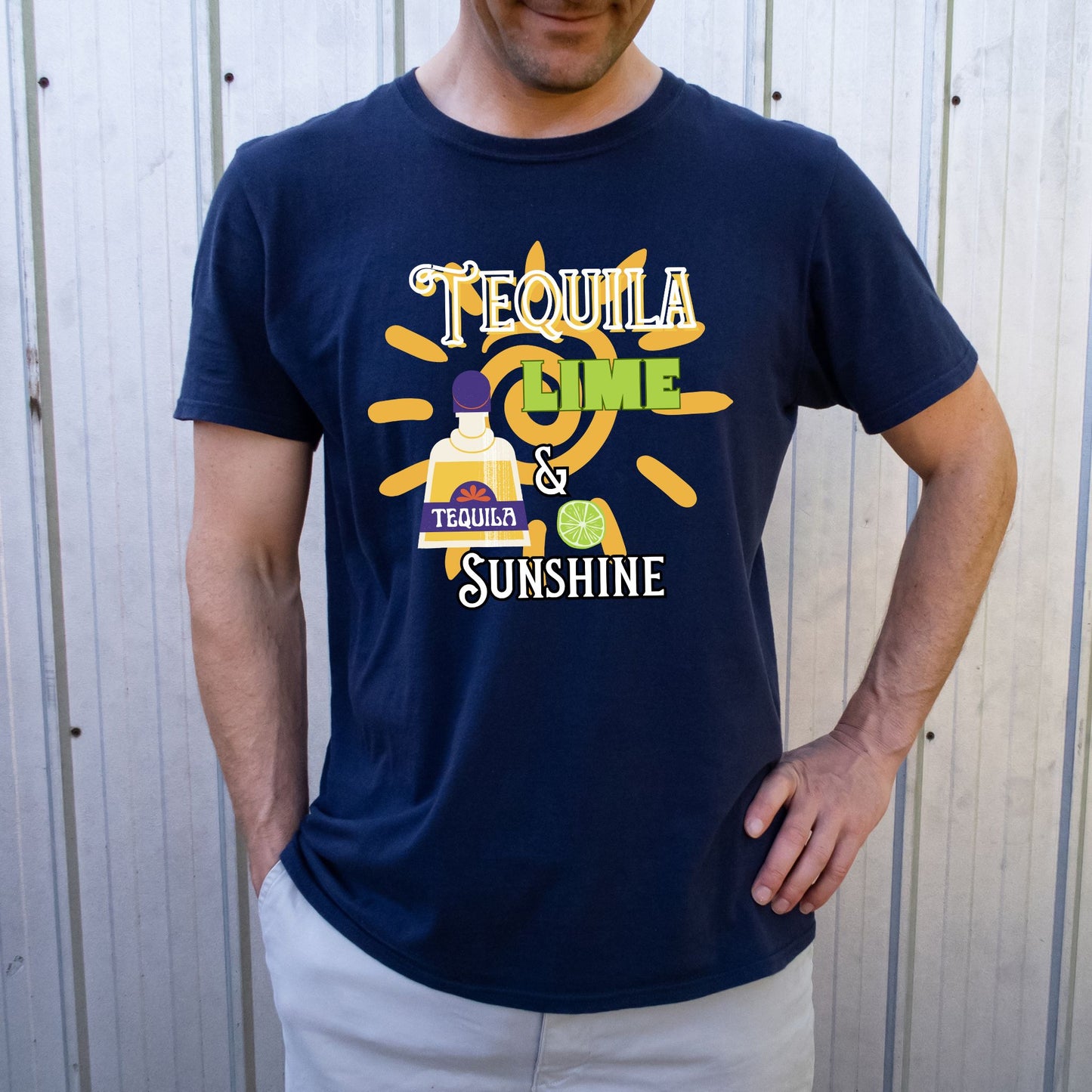 Tequila Lime & Sunshine T-Shirt, Unisex Tee, Alcohol Lover Gift, Funny Graphic Shirt, Summer Vibes Top