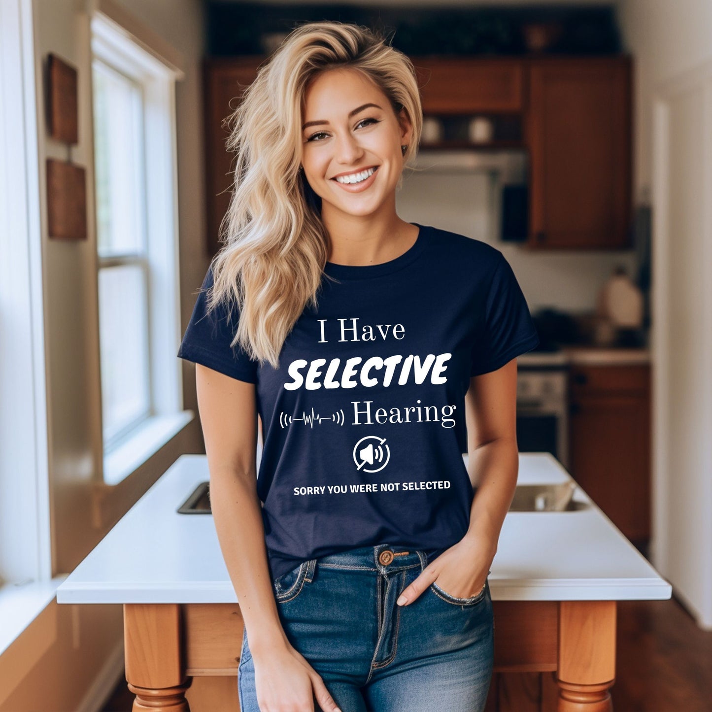 I Have Selective Hearing T-Shirt, Funny Sarcastic Quote Tee for Men & Women, Humorous Shirt, Sarcastic Shirt Funny TShirt
