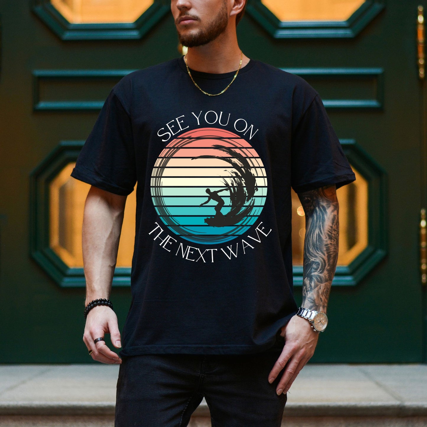 See You On the Next Wave T-Shirt, Retro Surfer Tee , Beach & Ocean Lovers Gift , Surfing Shirt Beach Lover Gift