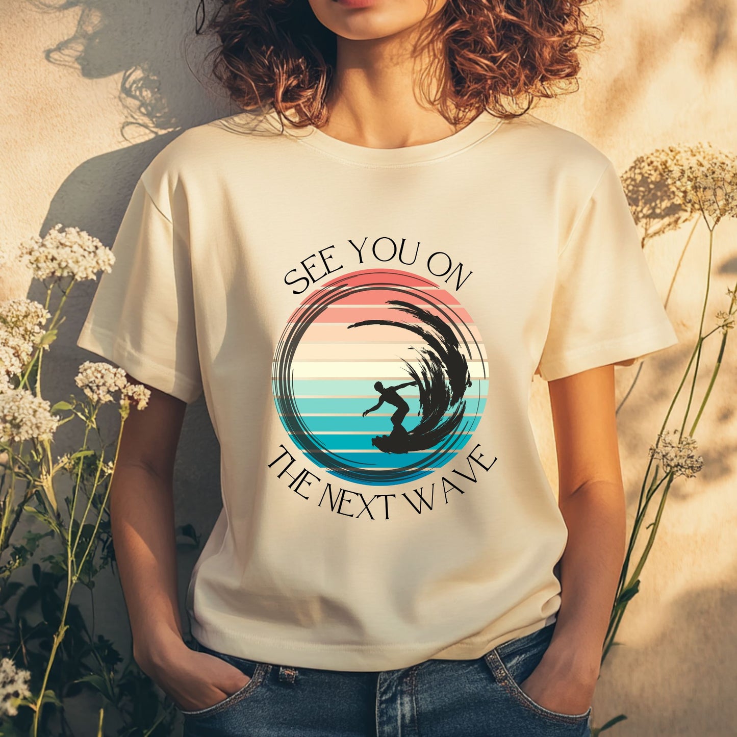 See You On the Next Wave T-Shirt, Retro Surfer Tee , Beach & Ocean Lovers Gift , Surfing Shirt Beach Lover Gift