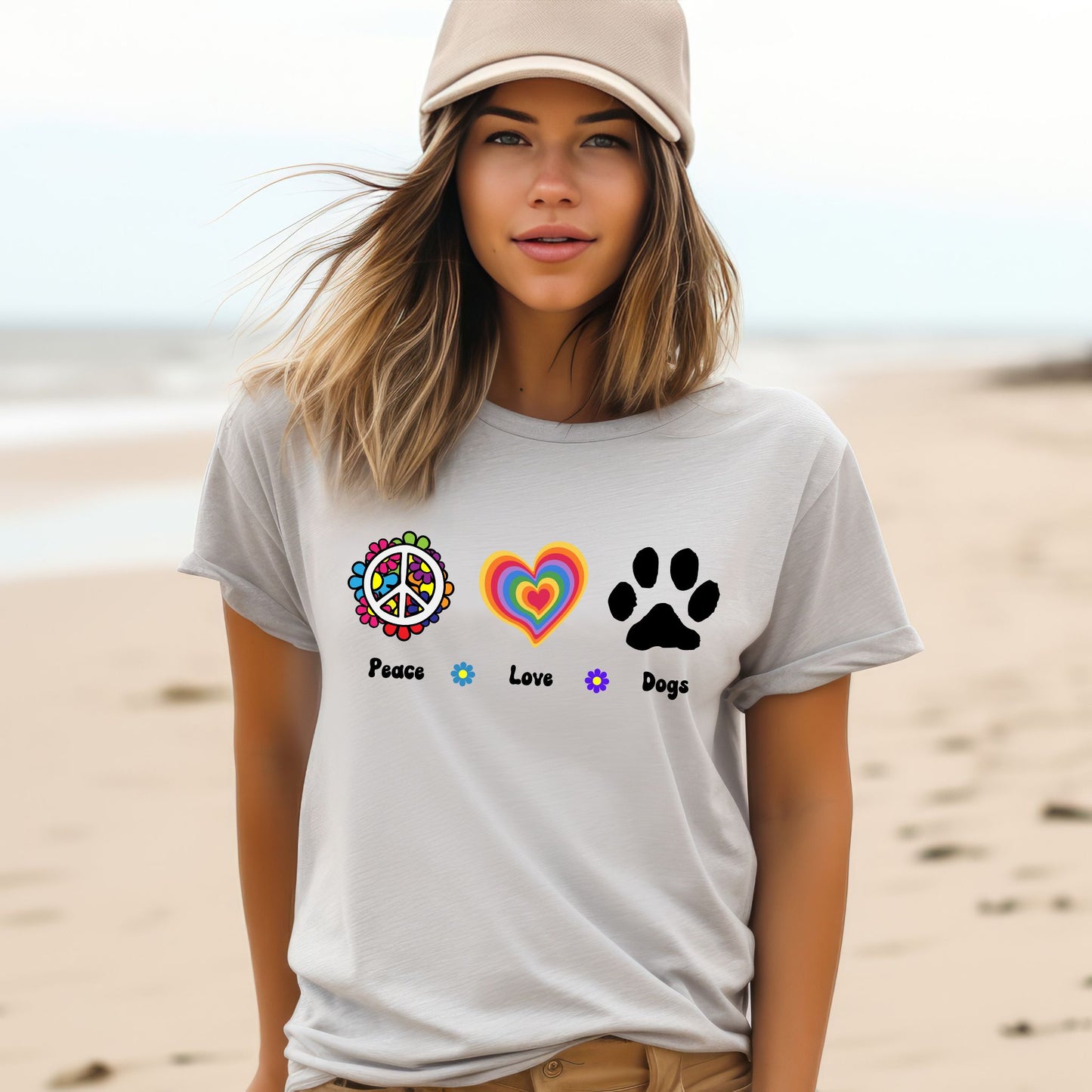 Retro Tee, Peace Love Dogs Shirt, Dog Shirt, Dog Mom Shirt, Dog Owner Gift , Dog Lover Shirt, Vintage Shirt
