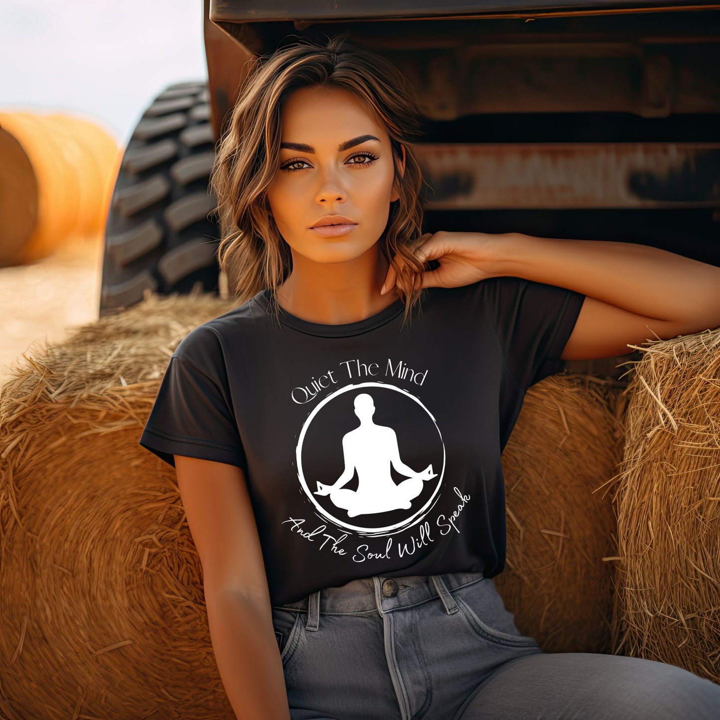 Quiet the Mind and the Soul Will Speak T-Shirt, Meditation Shirt, Zen Shirt, Manifest Shirt, Inspirational Meditation & Mindfulness Graphic TeeYoga Gift Yoga Lover Shirt