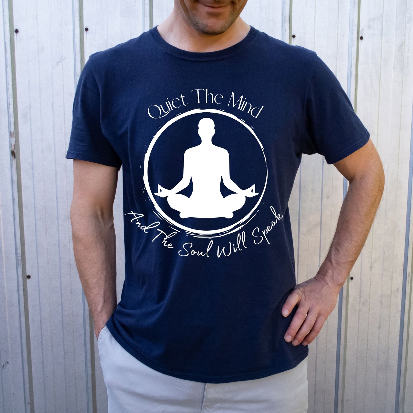 Quiet the Mind and the Soul Will Speak T-Shirt, Meditation Shirt, Zen Shirt, Manifest Shirt, Inspirational Meditation & Mindfulness Graphic TeeYoga Gift Yoga Lover Shirt