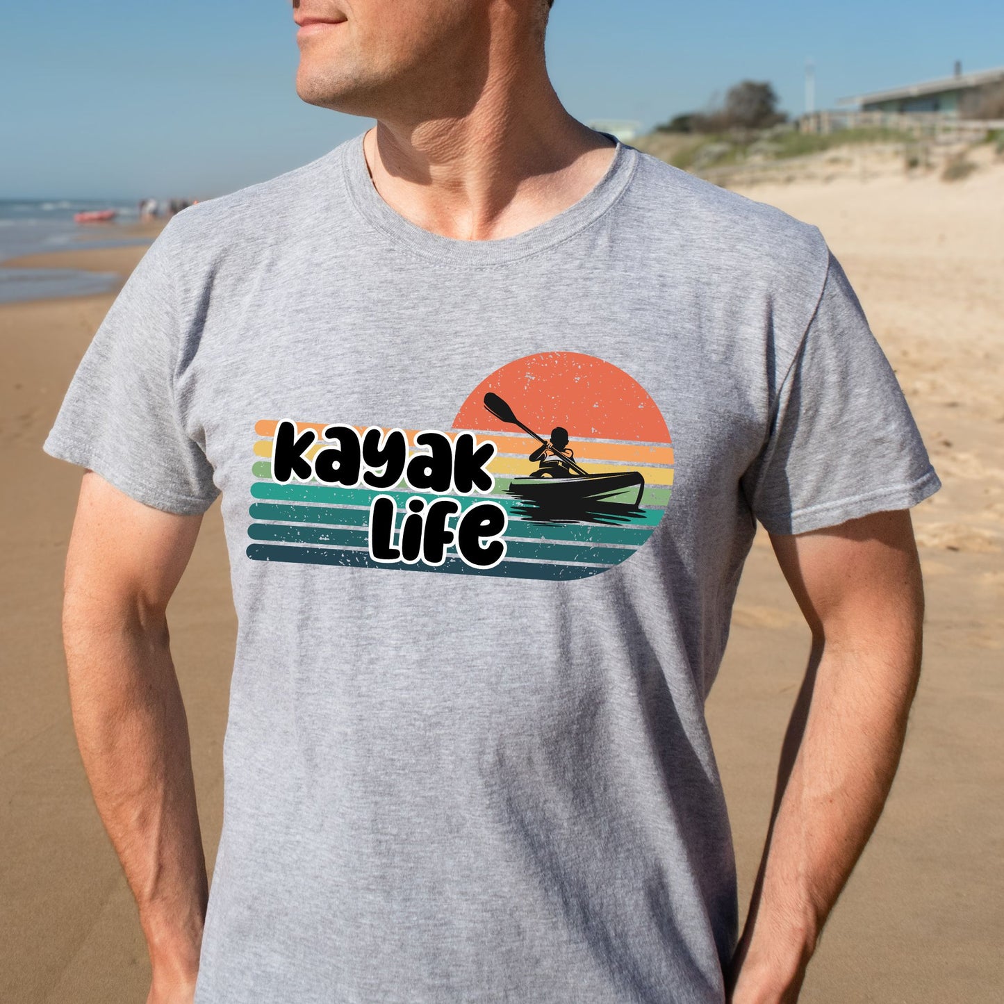 Kayak Life Shirt Wanderlust Shirt Nature Lover Gift Retro Style Shirt Kayak Gift Vintage Graphic Tee for Kayakers & Outdoor Adventurers