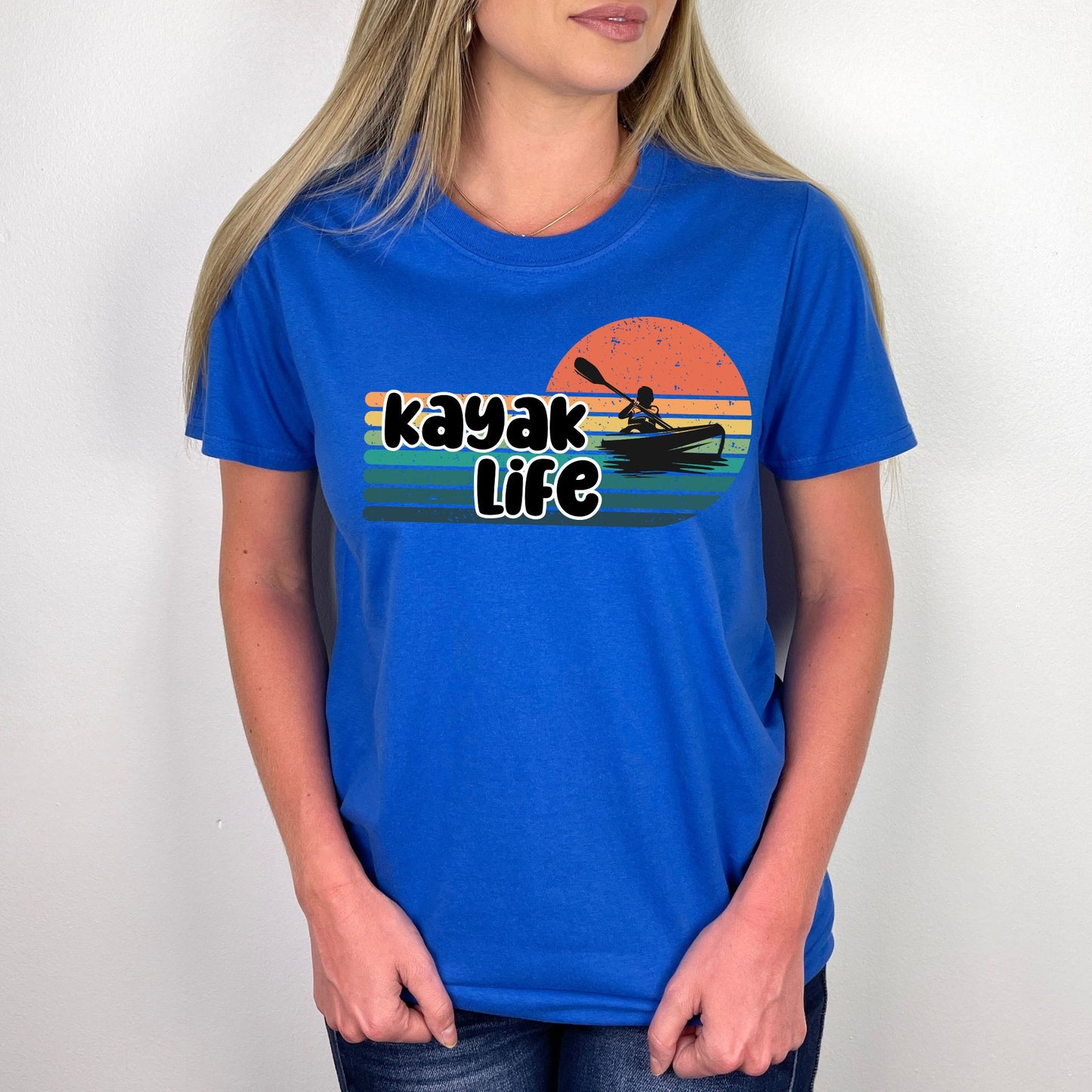 Kayak Life Shirt Wanderlust Shirt Nature Lover Gift Retro Style Shirt Kayak Gift Vintage Graphic Tee for Kayakers & Outdoor Adventurers