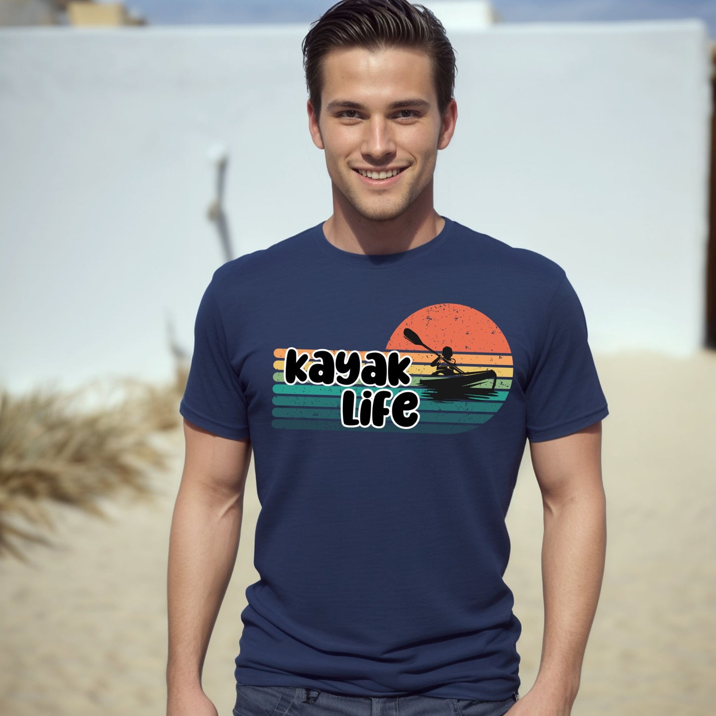 Kayak Life Shirt Wanderlust Shirt Nature Lover Gift Retro Style Shirt Kayak Gift Vintage Graphic Tee for Kayakers & Outdoor Adventurers