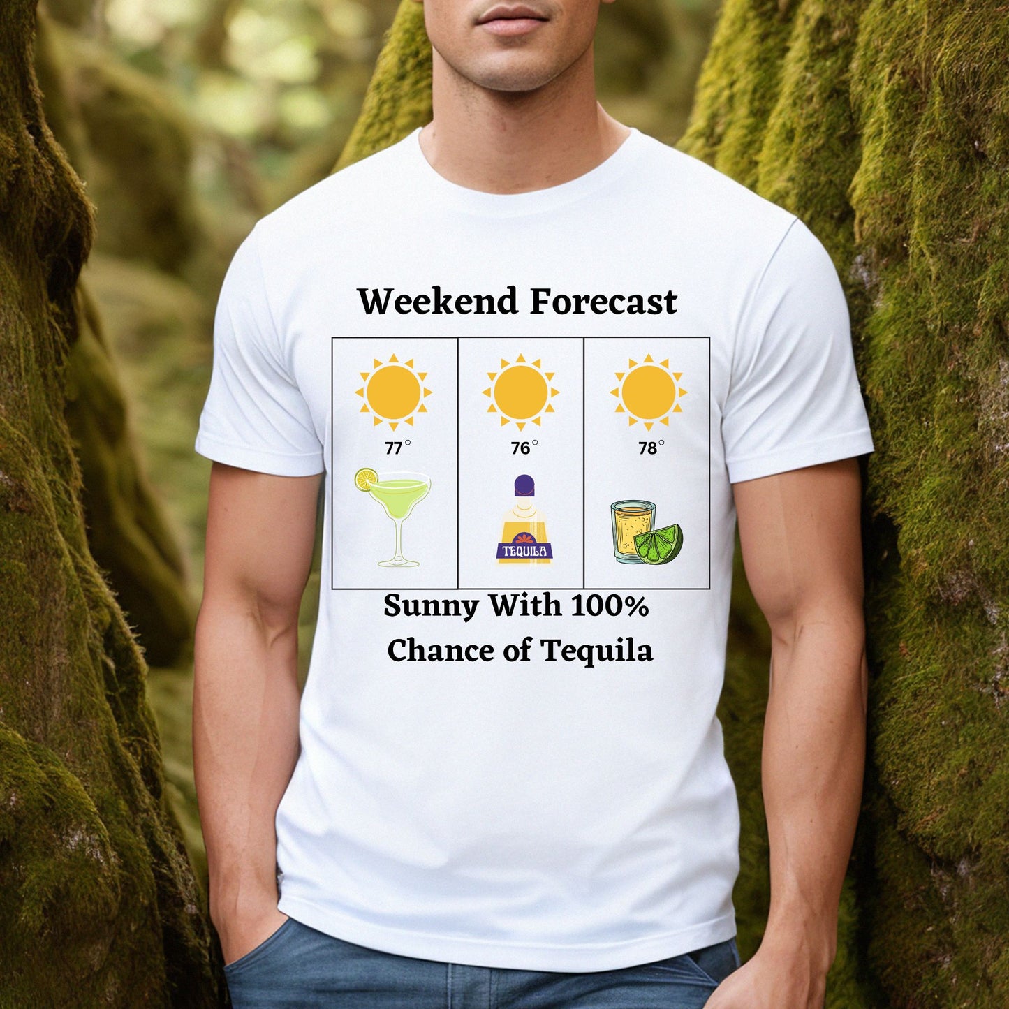 Tequila Weather Forecast T-Shirt, Funny Tequila Tee, Summer and Party Lovers TShirt, Tequila Shirt, Tequila Lover Gift, Party Shirt, Tequila Gift, Drinking Night Shirt