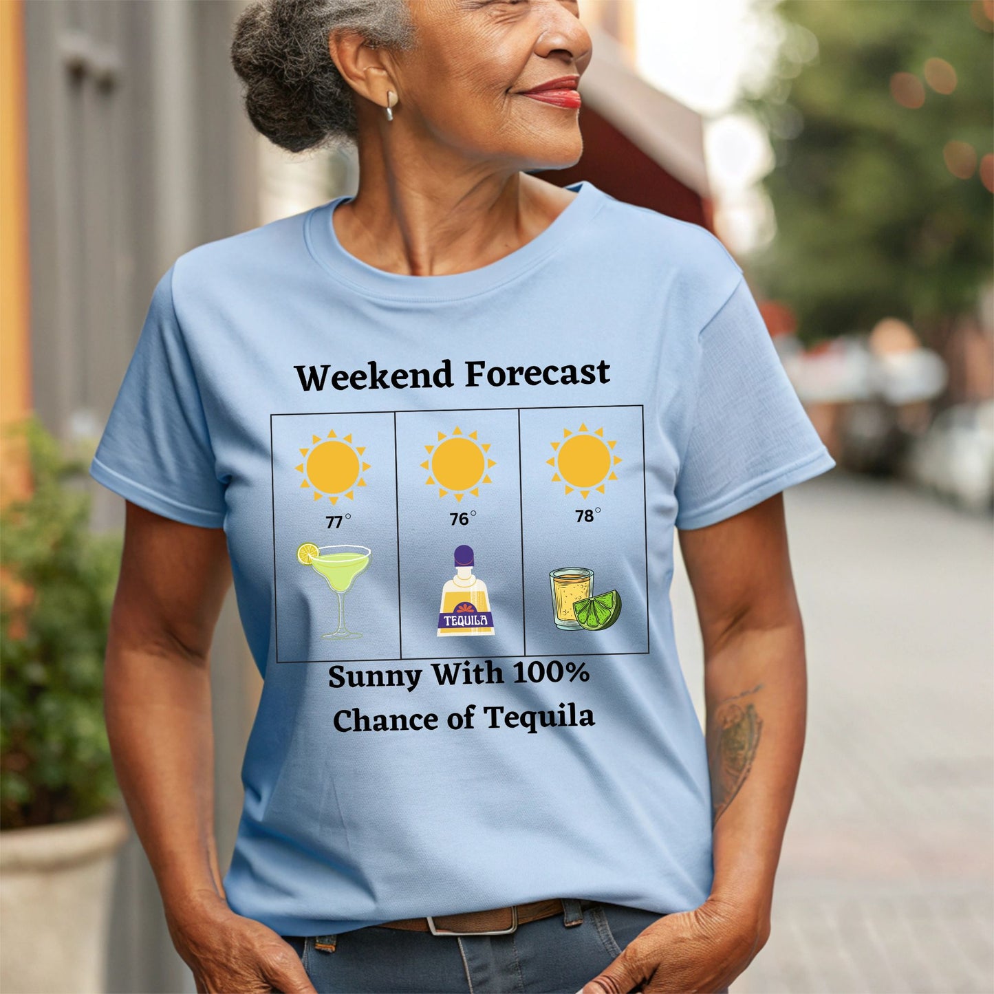 Tequila Weather Forecast T-Shirt, Funny Tequila Tee, Summer and Party Lovers TShirt, Tequila Shirt, Tequila Lover Gift, Party Shirt, Tequila Gift, Drinking Night Shirt