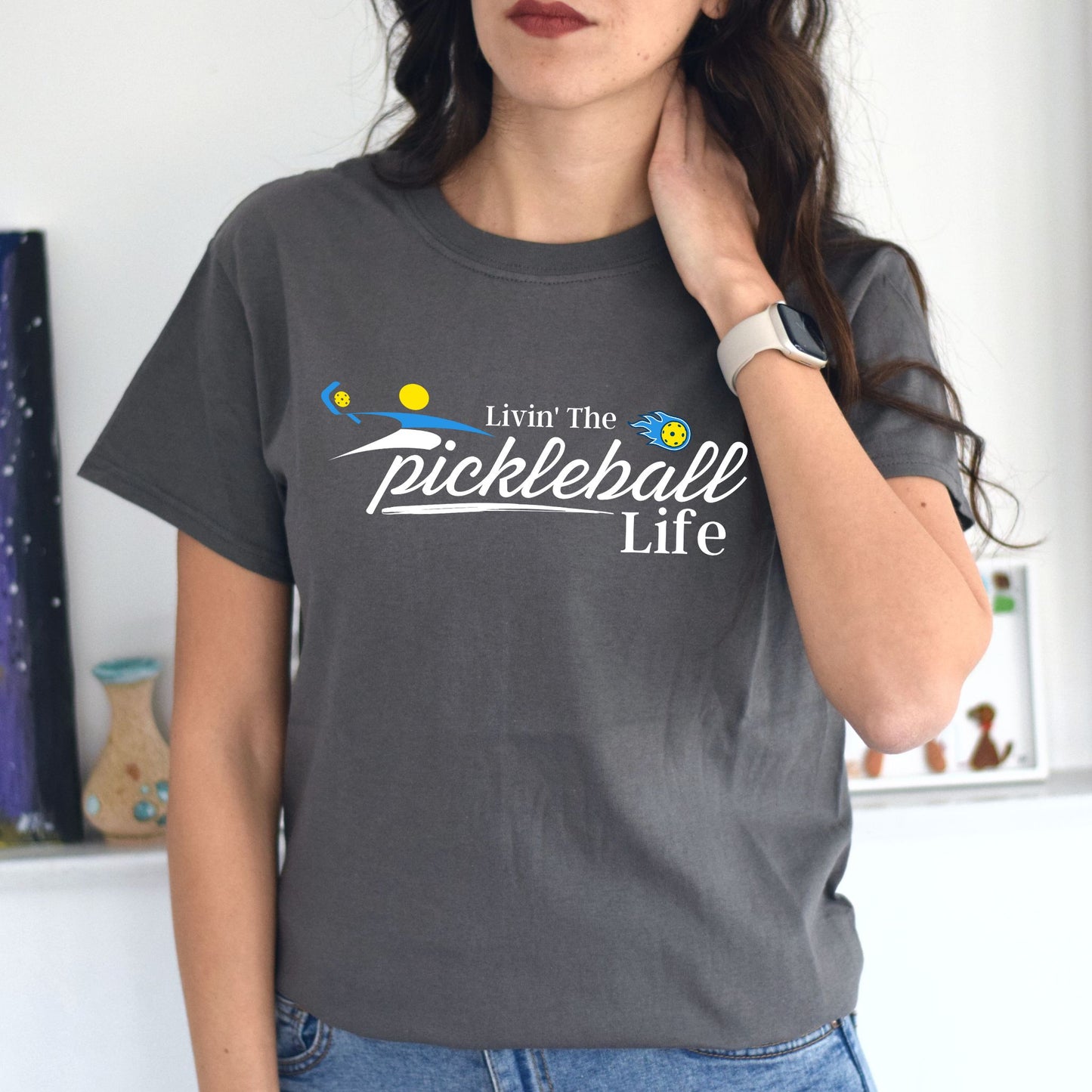 Livin' the Pickleball Life T-Shirt Fun Pickleball Graphic Tee Pickleball Gift Pickleball Life Shirt Pickleball Player Shirt