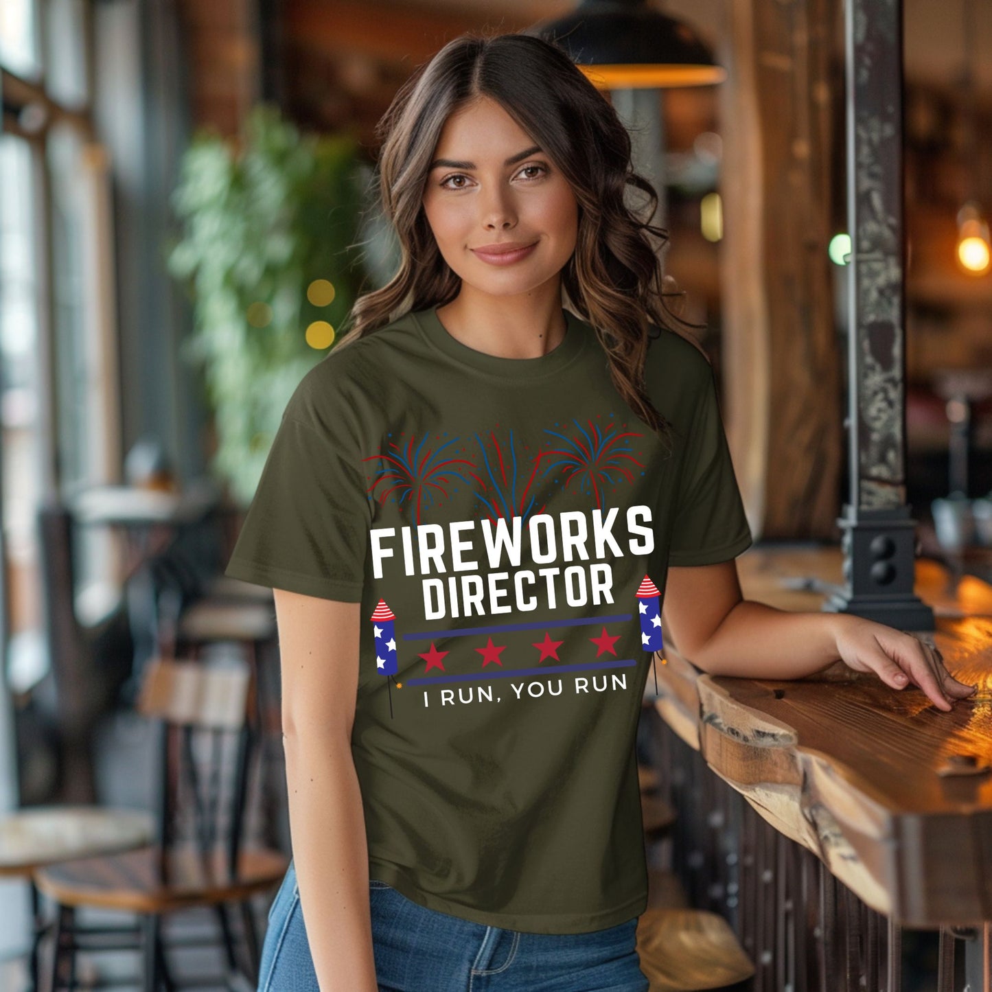 Fireworks Director T-Shirt Funny 4th of July Shirt I Run You Run Fireworks Graphic Tee Fireworks Director Shirt Funny 4th of July Shirt