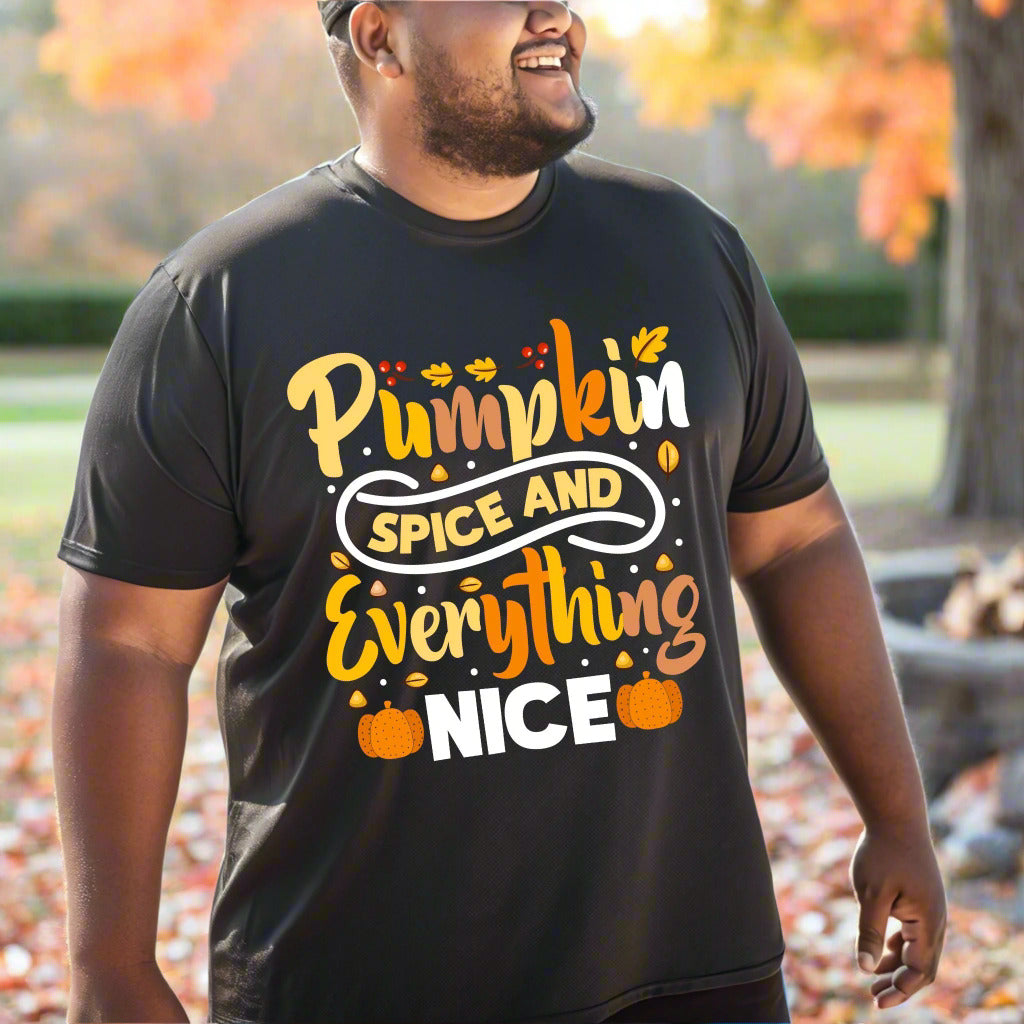 Pumpkin Spice and Everything Nice T-Shirt – Cute Fall Autumn Graphic Tee for Pumpkin Lovers