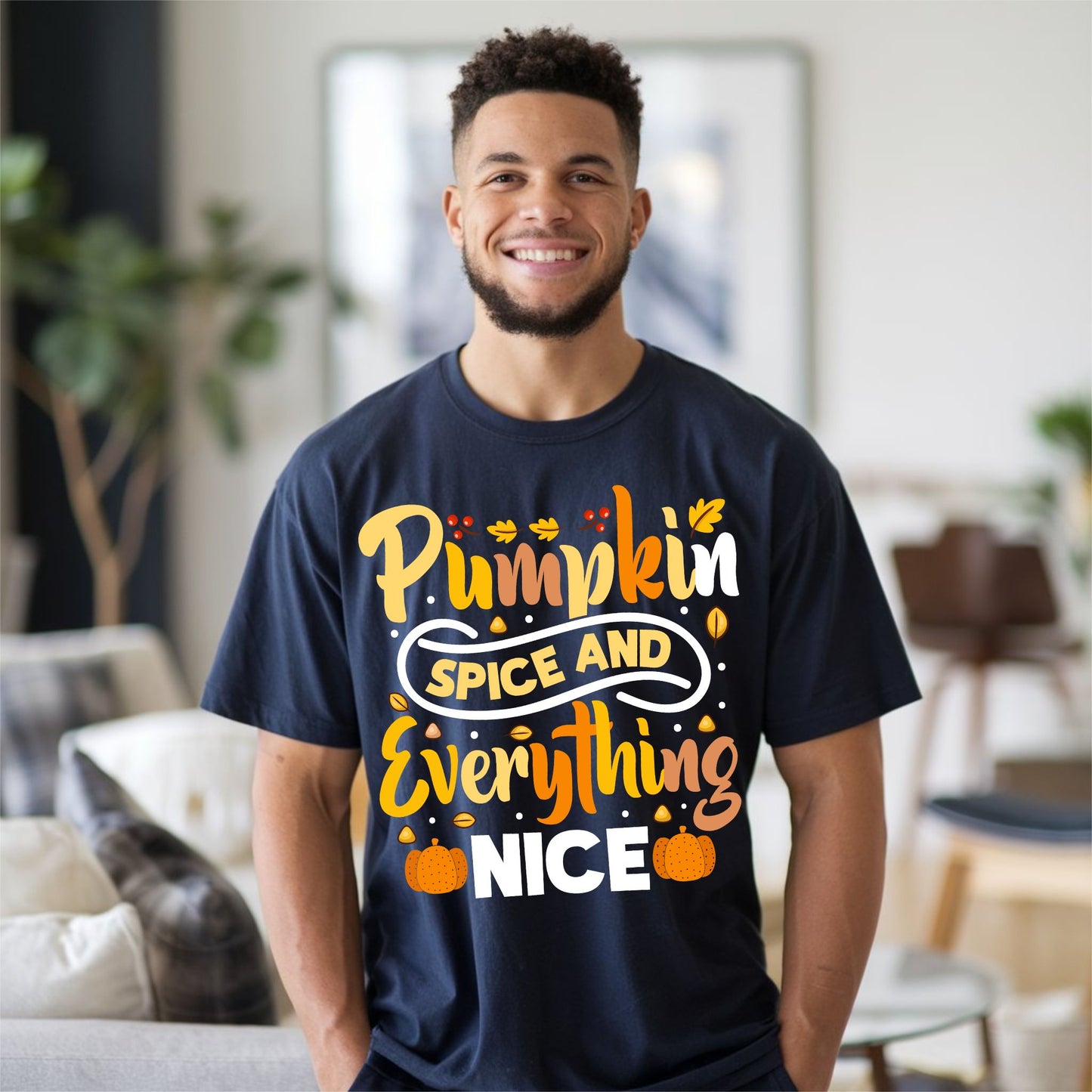 Pumpkin Spice and Everything Nice T-Shirt – Cute Fall Autumn Graphic Tee for Pumpkin Lovers