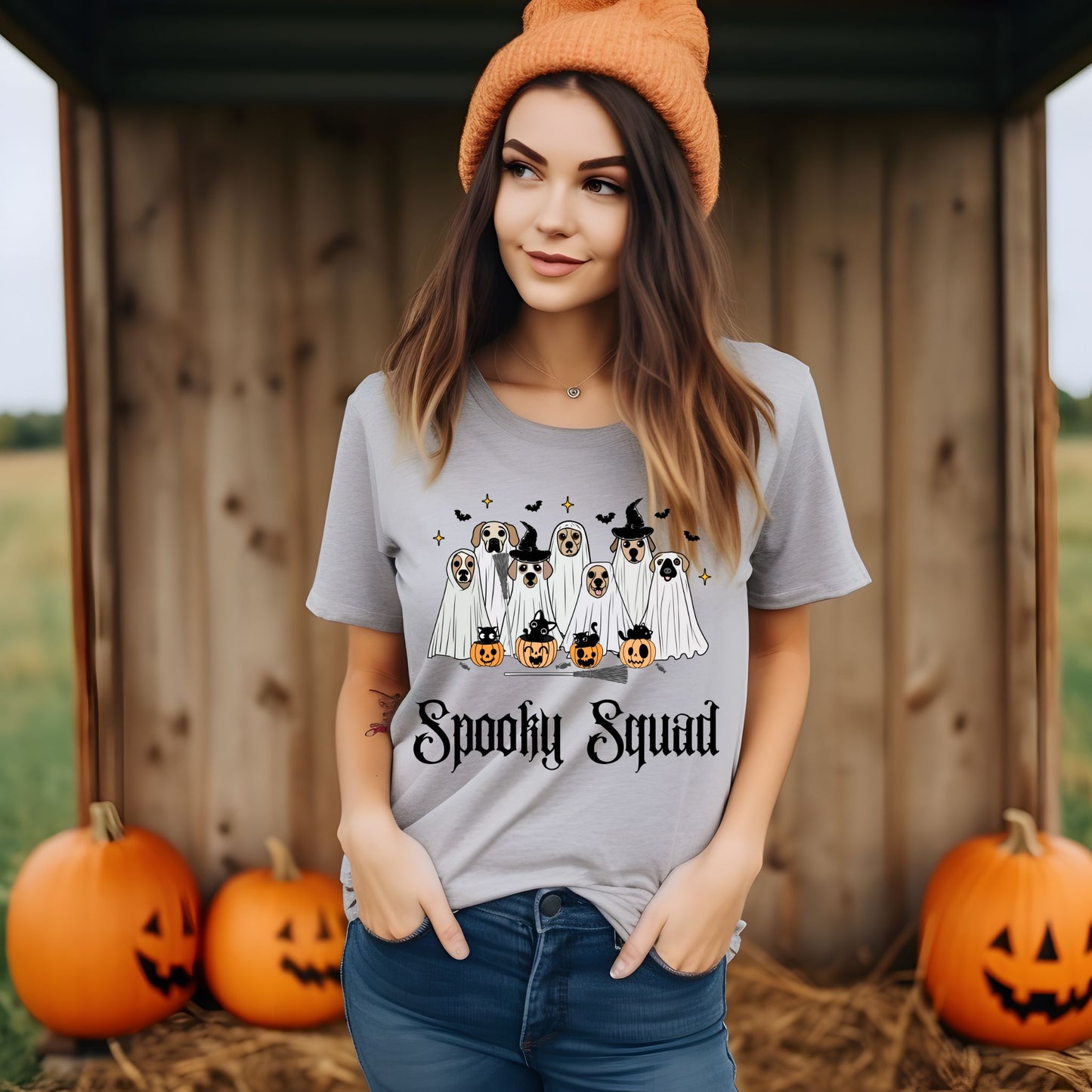 Spooky Squad Shirt Funny Halloween Tee Pet Lover Gift Cute Trick or Treat Tshirt Cute Halloween Top Ghost Shirt