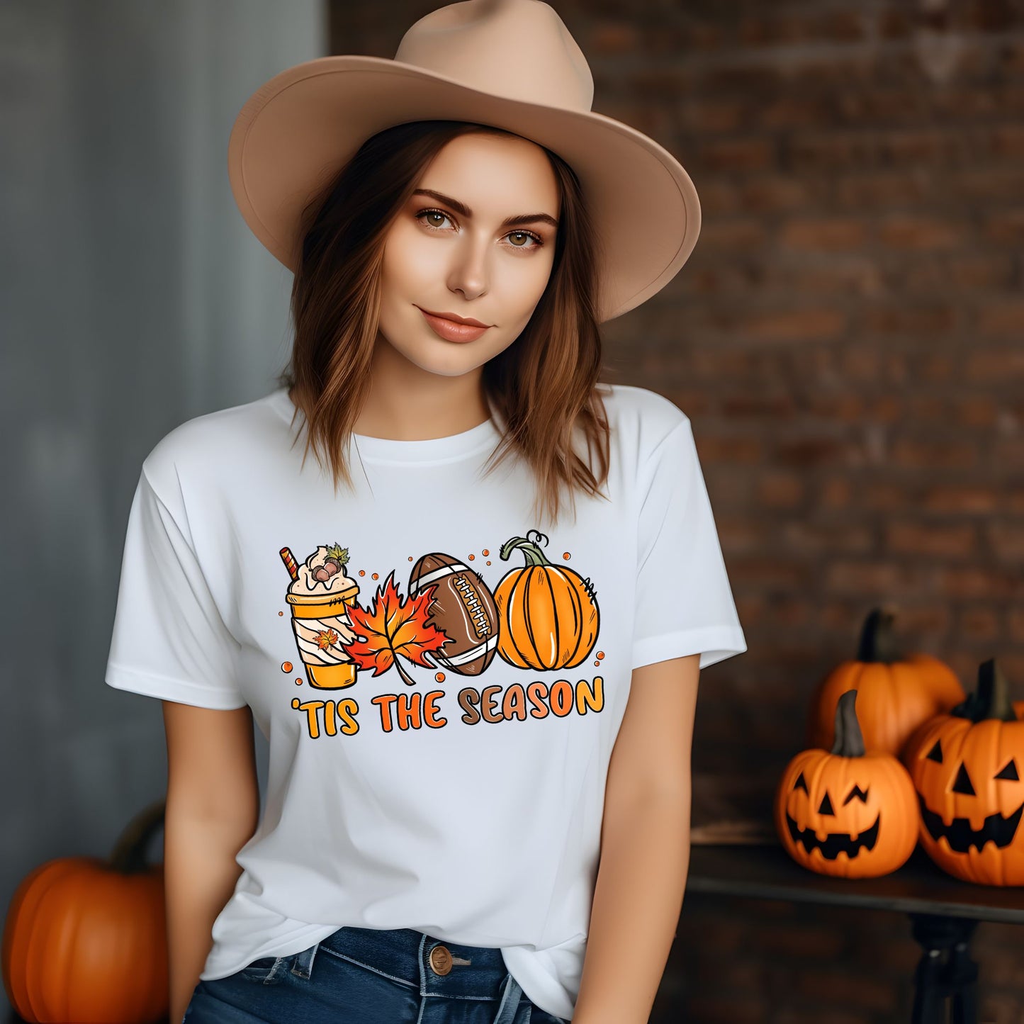 Tis The Season Shirt Pumpkin Patch TShirt Game Day Tee Coffee Lover Gift Fall Shirt