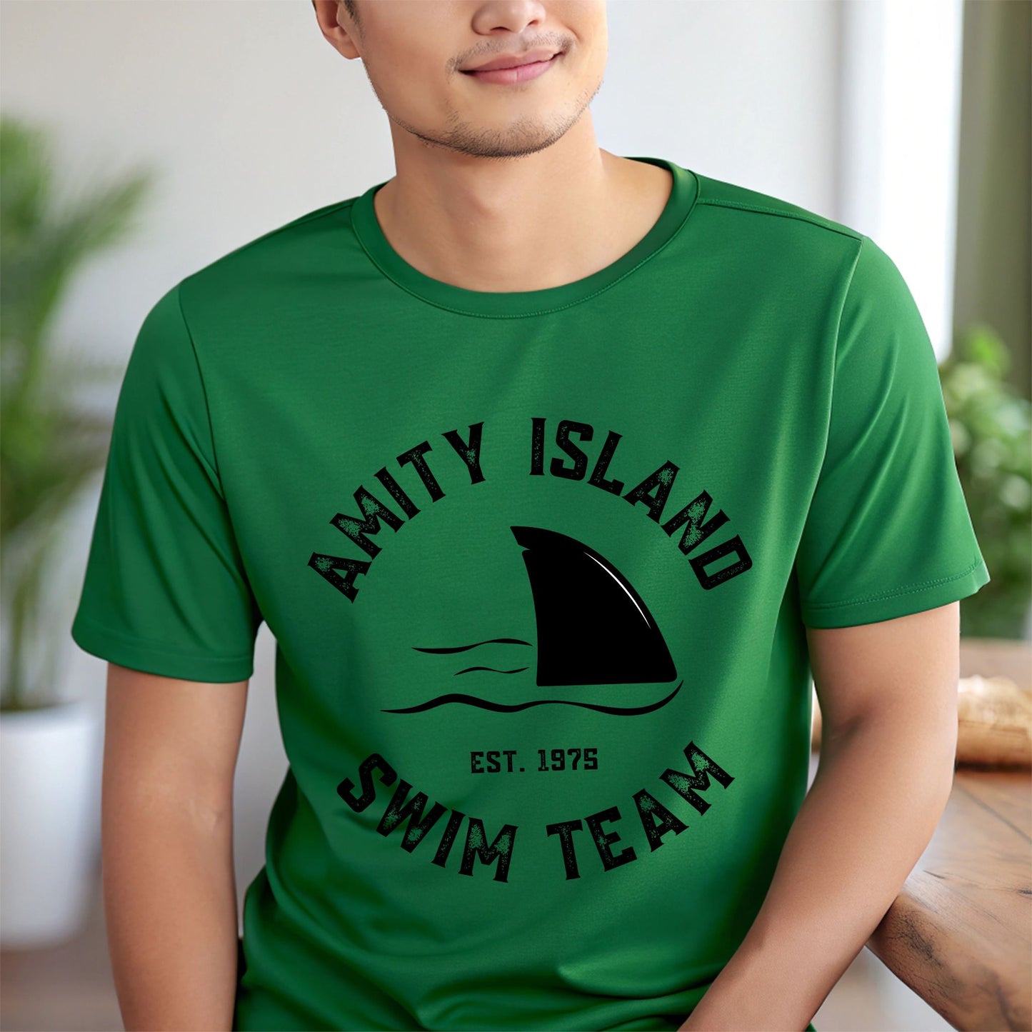 Amity Island Swim Club T-Shirt – Retro Shark Graphic Tee for Summer, Beach, and Film Fans