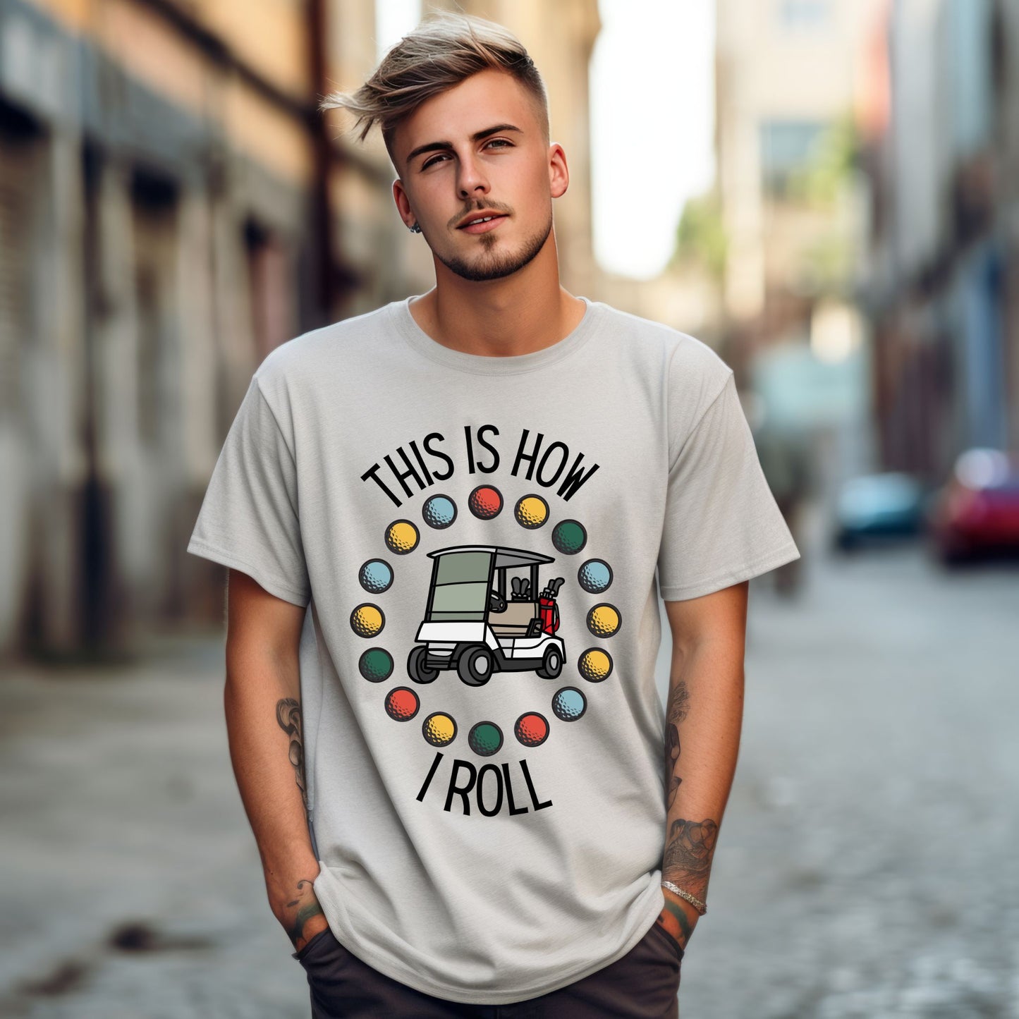 That's How I Roll Funny Golfing Shirt Golf Lover Shirt Humorous Golf Tee for Men & Women Gift For Golfer Golf Dad Shirt
