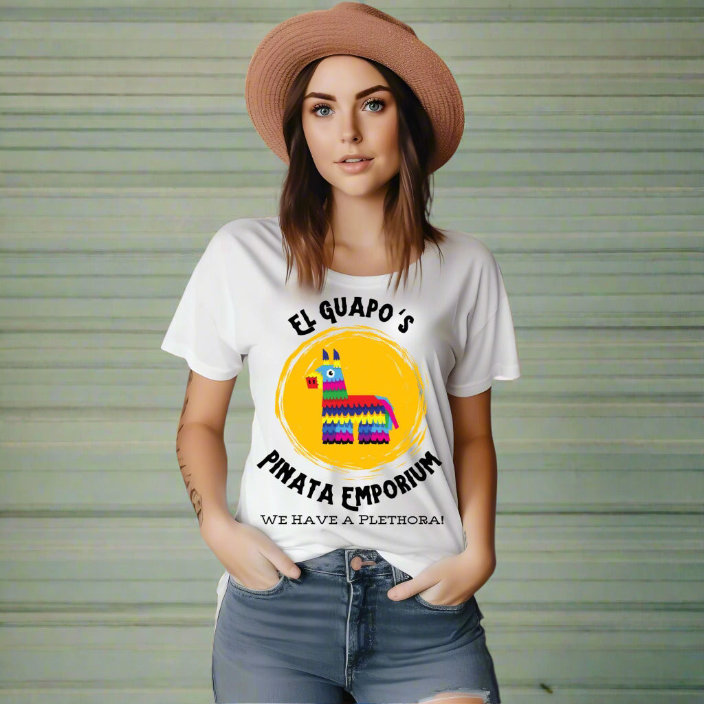 Graphic Tee El Guapo's Pinata Emporium Unisex T-Shirt, Cinco de Mayo Shirt, Funny Mexican Fiesta Top, Colorful Party Tee,