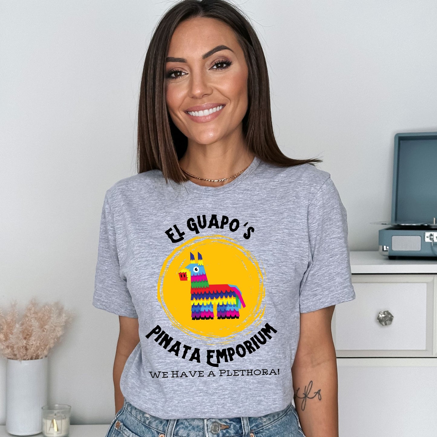 Graphic Tee El Guapo's Pinata Emporium Unisex T-Shirt, Cinco de Mayo Shirt, Funny Mexican Fiesta Top, Colorful Party Tee,