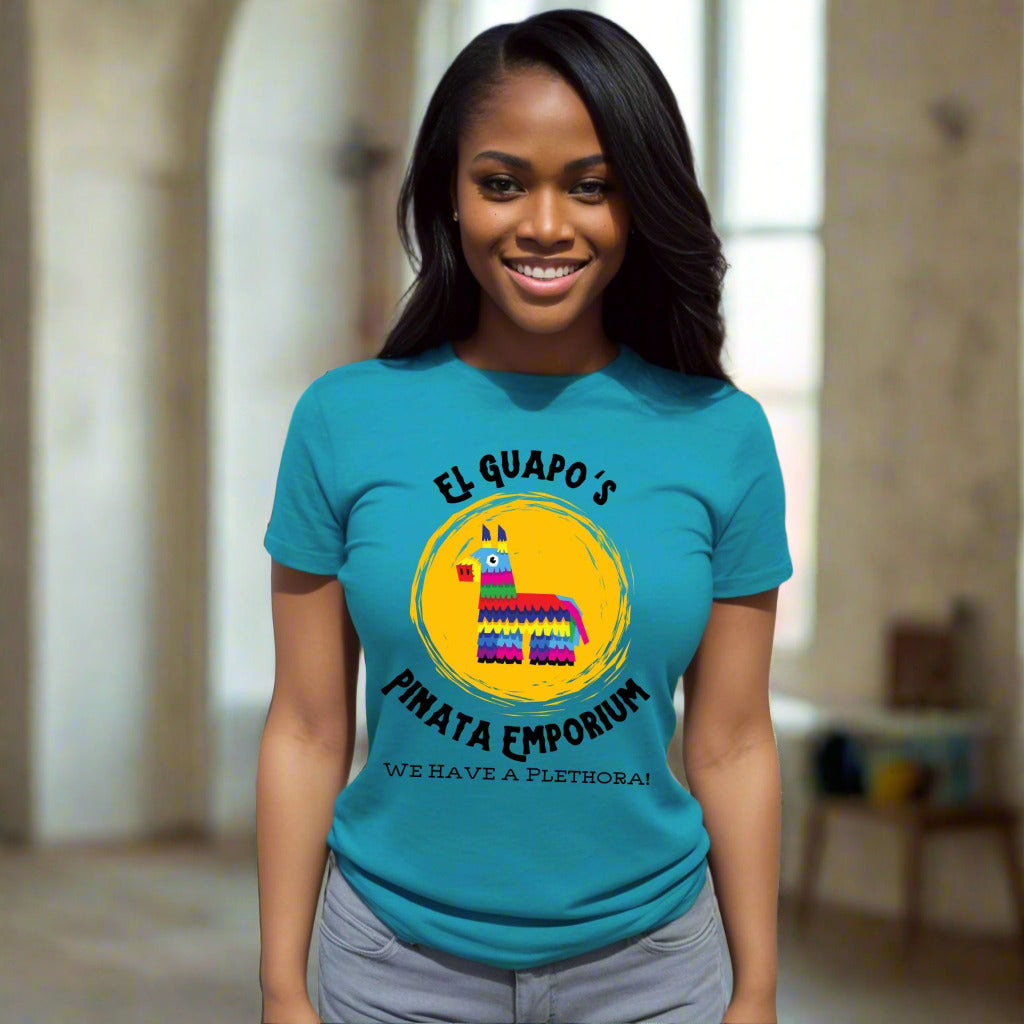 Graphic Tee El Guapo's Pinata Emporium Unisex T-Shirt, Cinco de Mayo Shirt, Funny Mexican Fiesta Top, Colorful Party Tee,