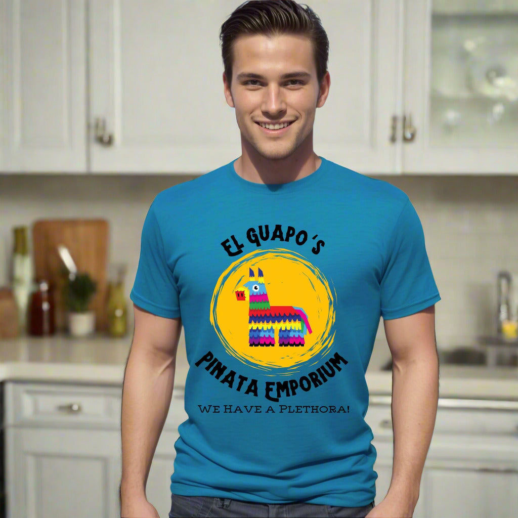 Graphic Tee El Guapo's Pinata Emporium Unisex T-Shirt, Cinco de Mayo Shirt, Funny Mexican Fiesta Top, Colorful Party Tee,