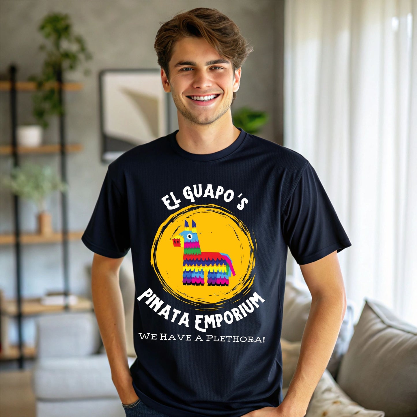 Graphic Tee El Guapo's Pinata Emporium Unisex T-Shirt, Cinco de Mayo Shirt, Funny Mexican Fiesta Top, Colorful Party Tee,