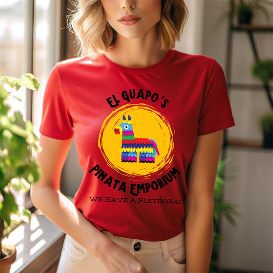 Graphic Tee El Guapo's Pinata Emporium Unisex T-Shirt, Cinco de Mayo Shirt, Funny Mexican Fiesta Top, Colorful Party Tee,