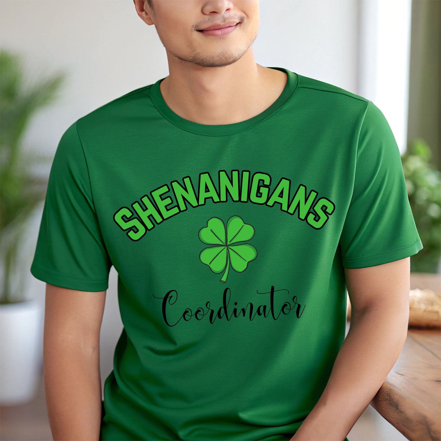Shenanigans Coordinator T-Shirt Funny St. Patrick’s Day Shamrock Tee for Party Lovers