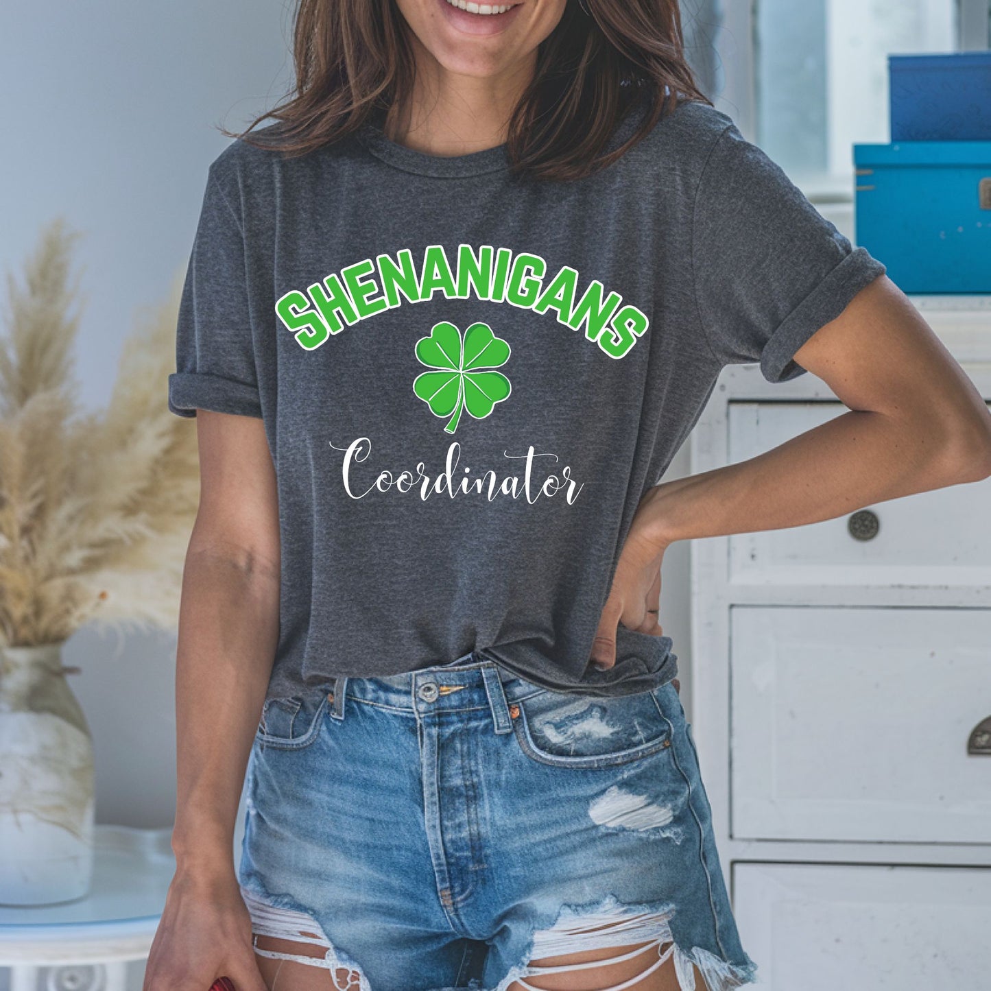 Shenanigans Coordinator T-Shirt Funny St. Patrick’s Day Shamrock Tee for Party Lovers