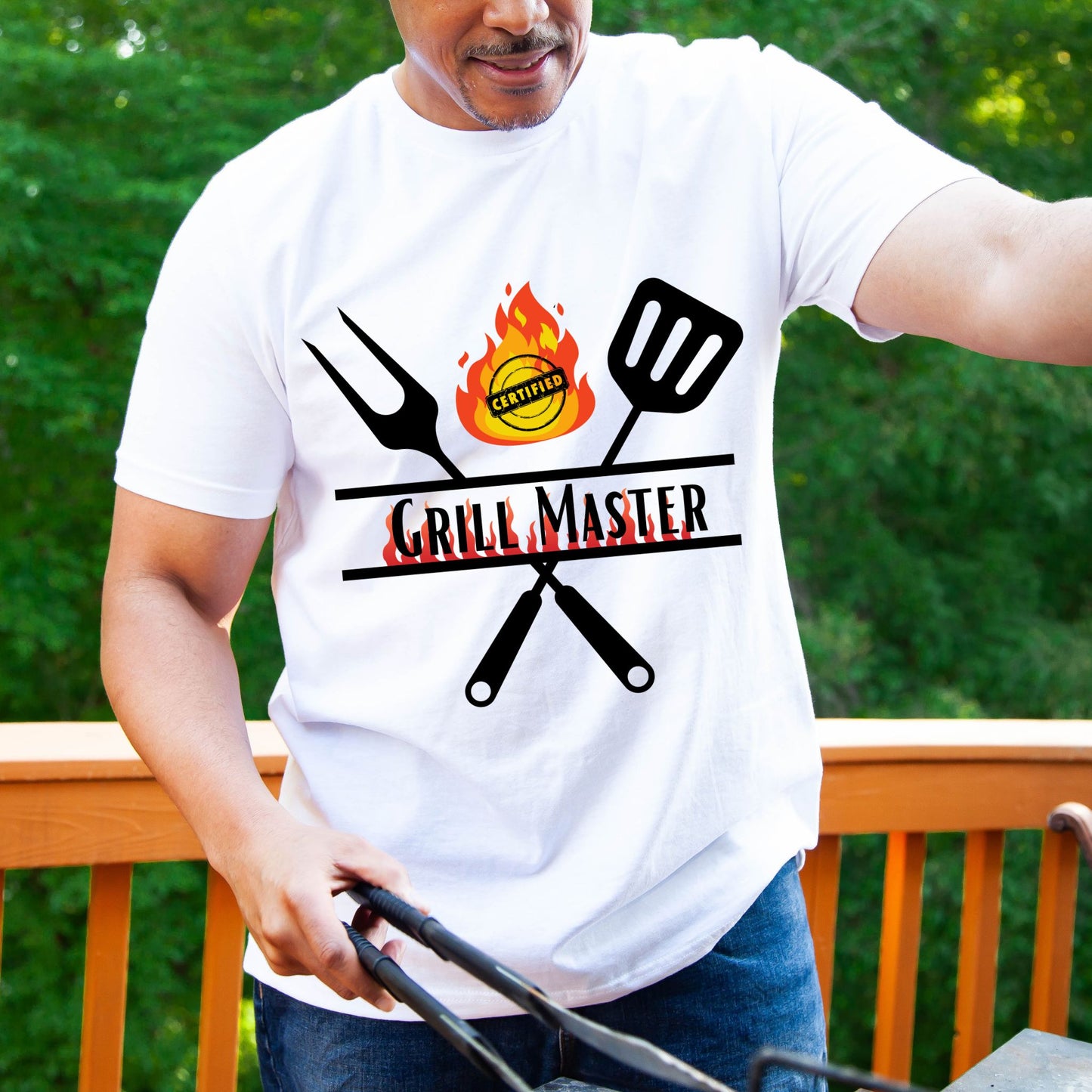 Grill Master Shirt Gift For Men Dad Shirt Grilling T-Shirt BBQ Tee Fathers Day Gift