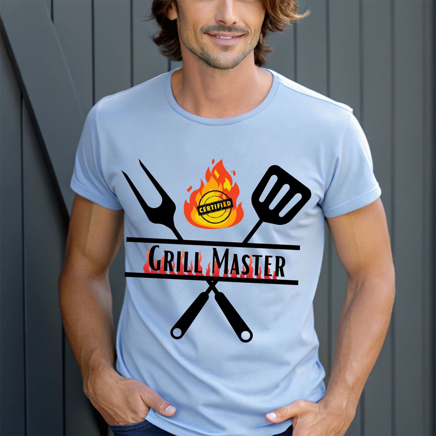 Grill Master Shirt Gift For Men Dad Shirt Grilling T-Shirt BBQ Tee Fathers Day Gift
