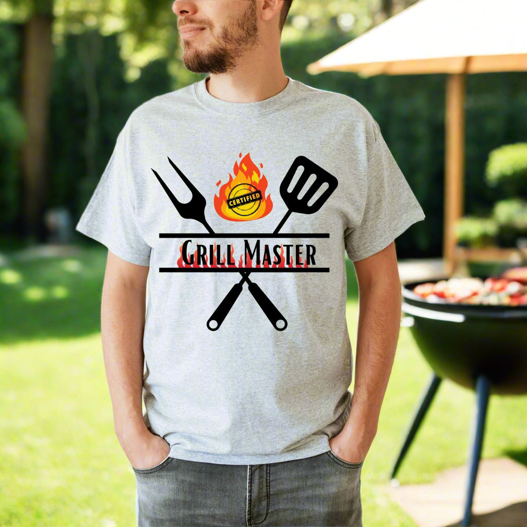 Grill Master Shirt Gift For Men Dad Shirt Grilling T-Shirt BBQ Tee Fathers Day Gift