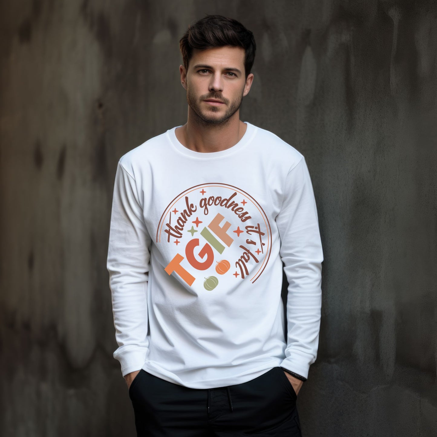 Autumn Vibes TShirt TGIF Thank Goodness It's Fall Gift For Autumn Fall Vibes Long Sleeve Tee