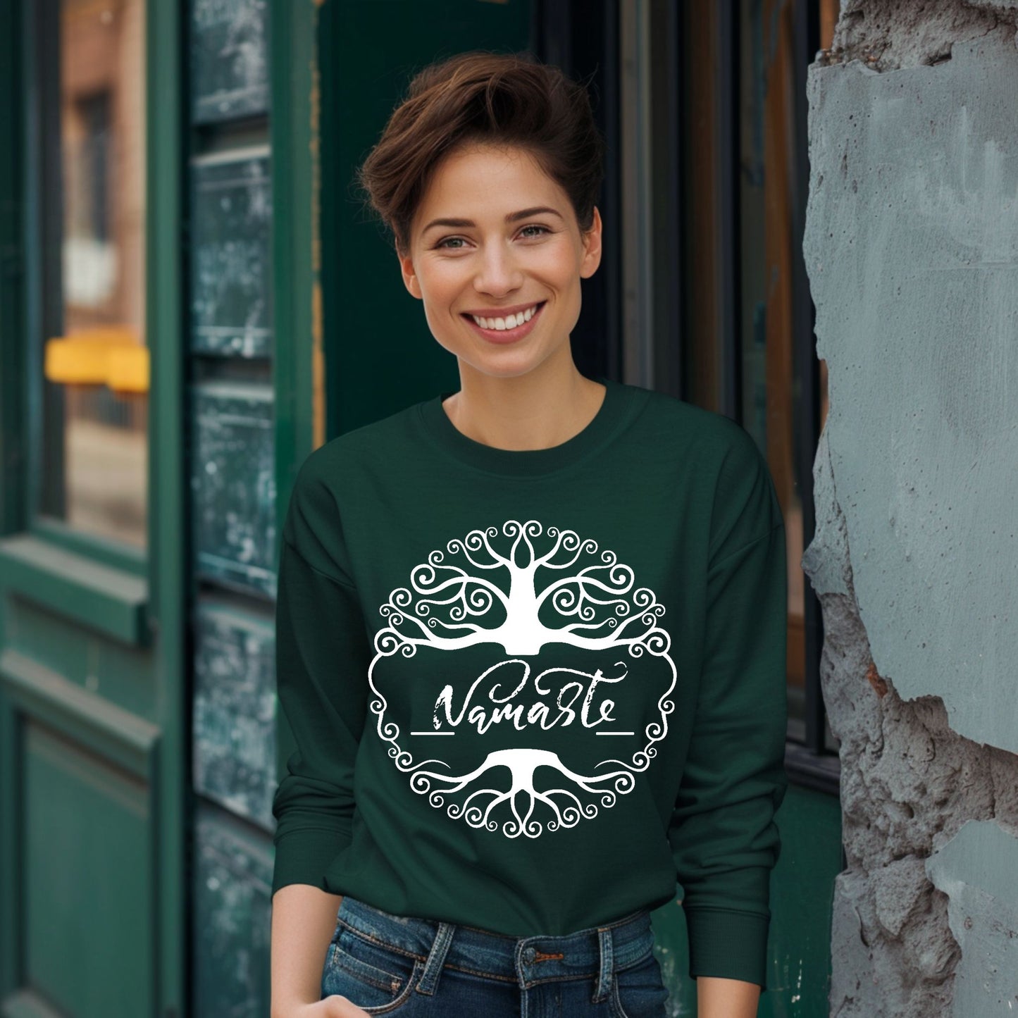 Namaste Shirt Tree Of Life Shirt Meditation Gift Yoga Shirt Meditation Shirt Yoga Gift Long Sleeve Tee
