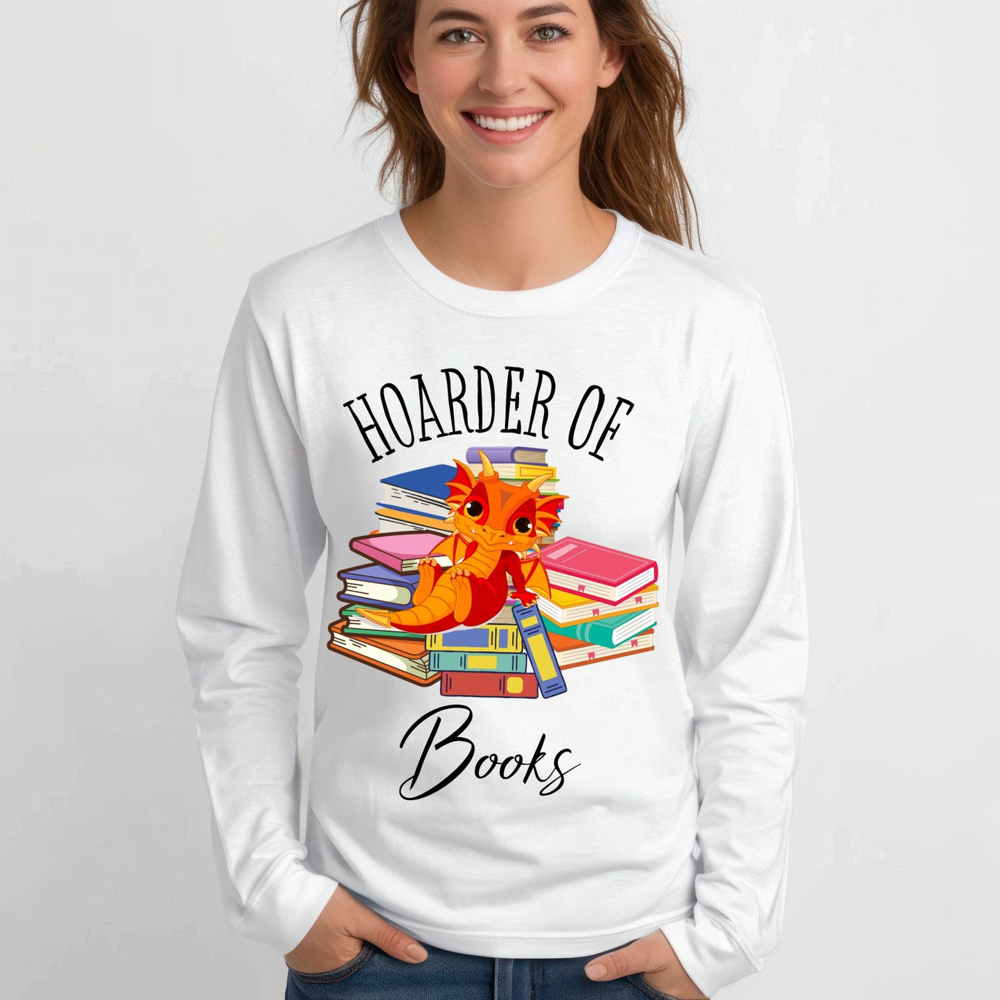 Hoarder of Books Shirt Booklover Shirt Gift For Bookworm Reader Shirt Bookworm shirt Bibliophile Shirt Gift For Bibliophile Long Sleeve Tee