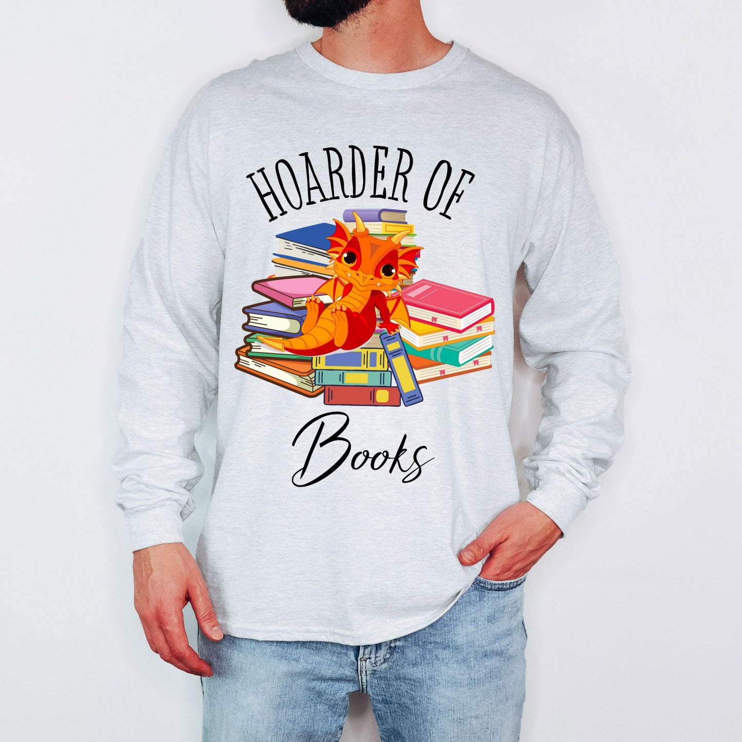 Hoarder of Books Shirt Booklover Shirt Gift For Bookworm Reader Shirt Bookworm shirt Bibliophile Shirt Gift For Bibliophile Long Sleeve Tee