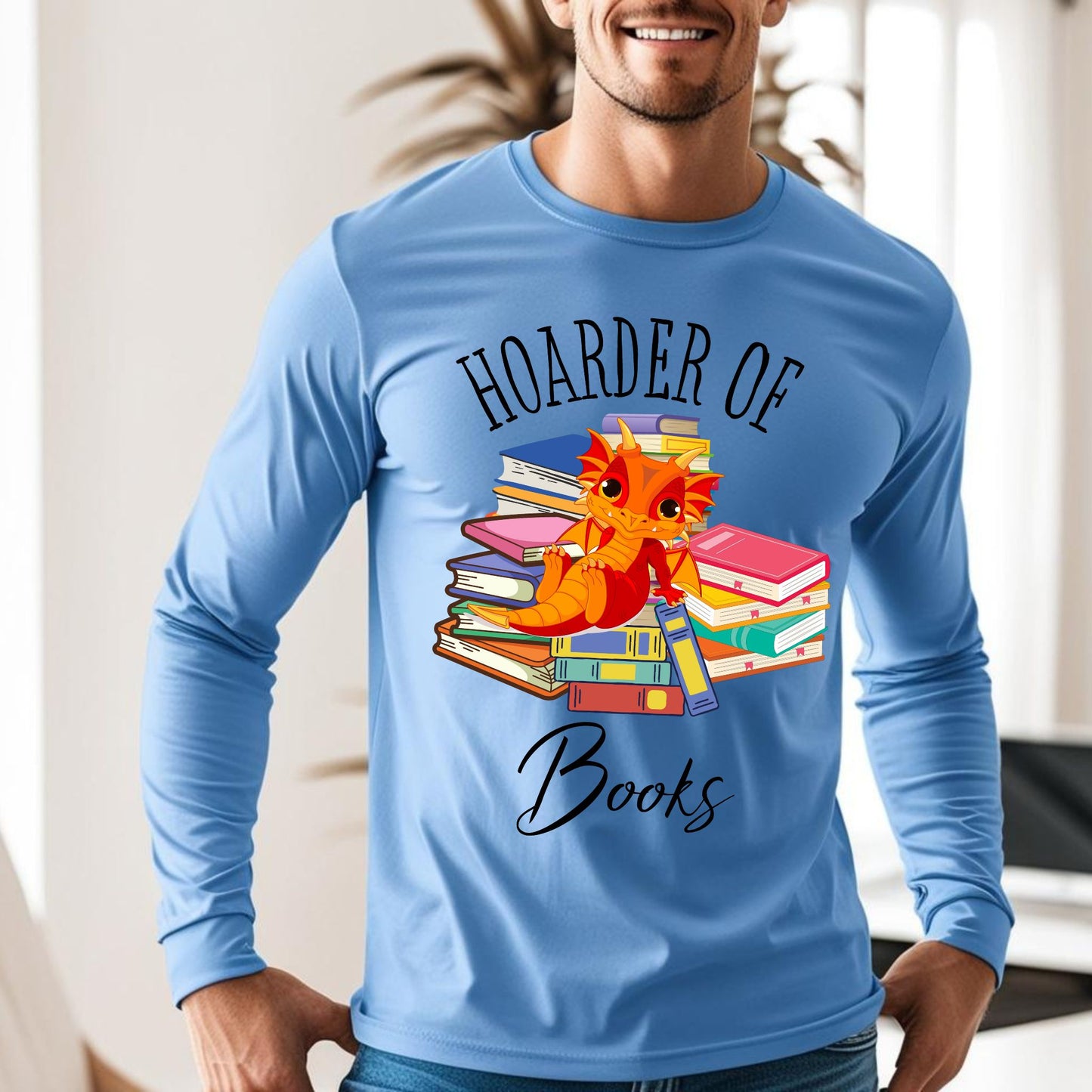 Hoarder of Books Shirt Booklover Shirt Gift For Bookworm Reader Shirt Bookworm shirt Bibliophile Shirt Gift For Bibliophile Long Sleeve Tee