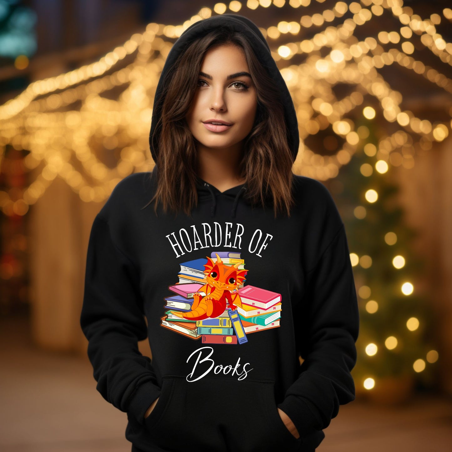 Hoarder of Books Hoodie Booklover Sweatshirt Gift For Bookworm Bibliophile Shirt Gift For Bibliophile Bookish Sweatshirt