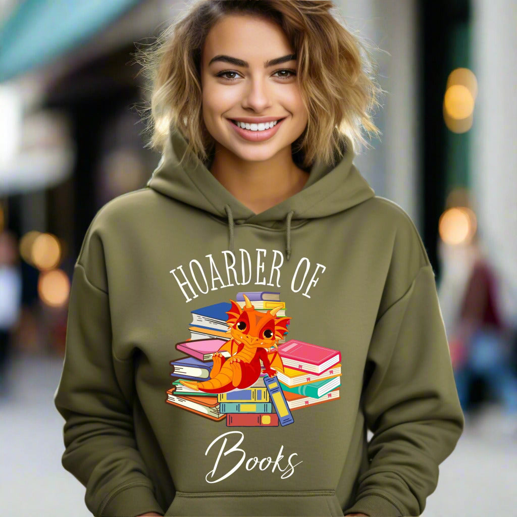 Hoarder of Books Hoodie Booklover Sweatshirt Gift For Bookworm Bibliophile Shirt Gift For Bibliophile Bookish Sweatshirt