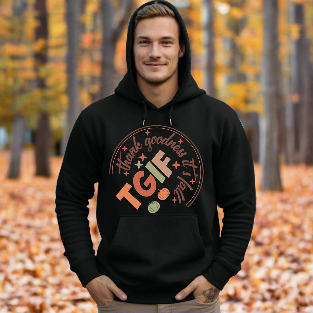 Autumn Vibes Hoodie TGIF Thank Goodness It's Fall Sweatshirt Gift For Autumn Fall Vibes Shirt