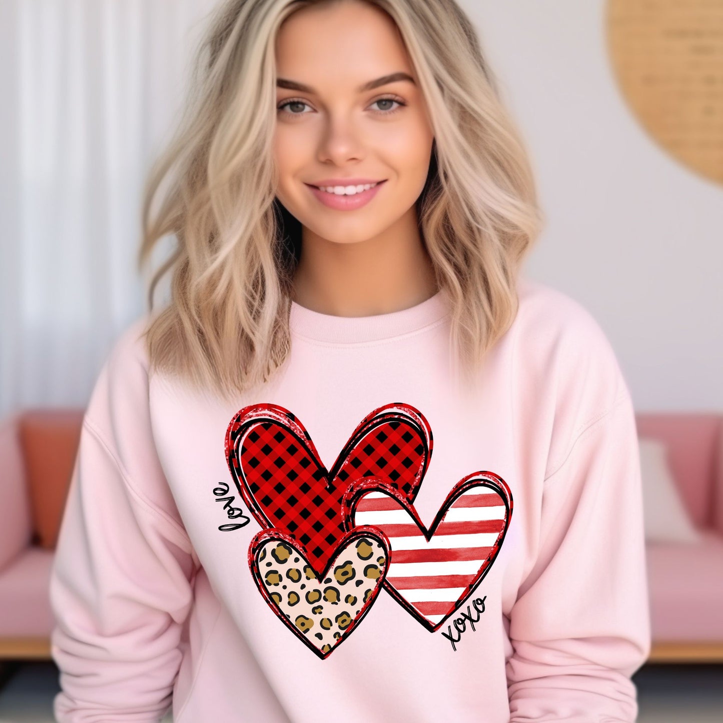 Valentines Day Sweatshirt Cute Heart Shirt Valentines Day Crewneck Valentines Gift For Women XOXO Shirt Teacher Valentines Gift