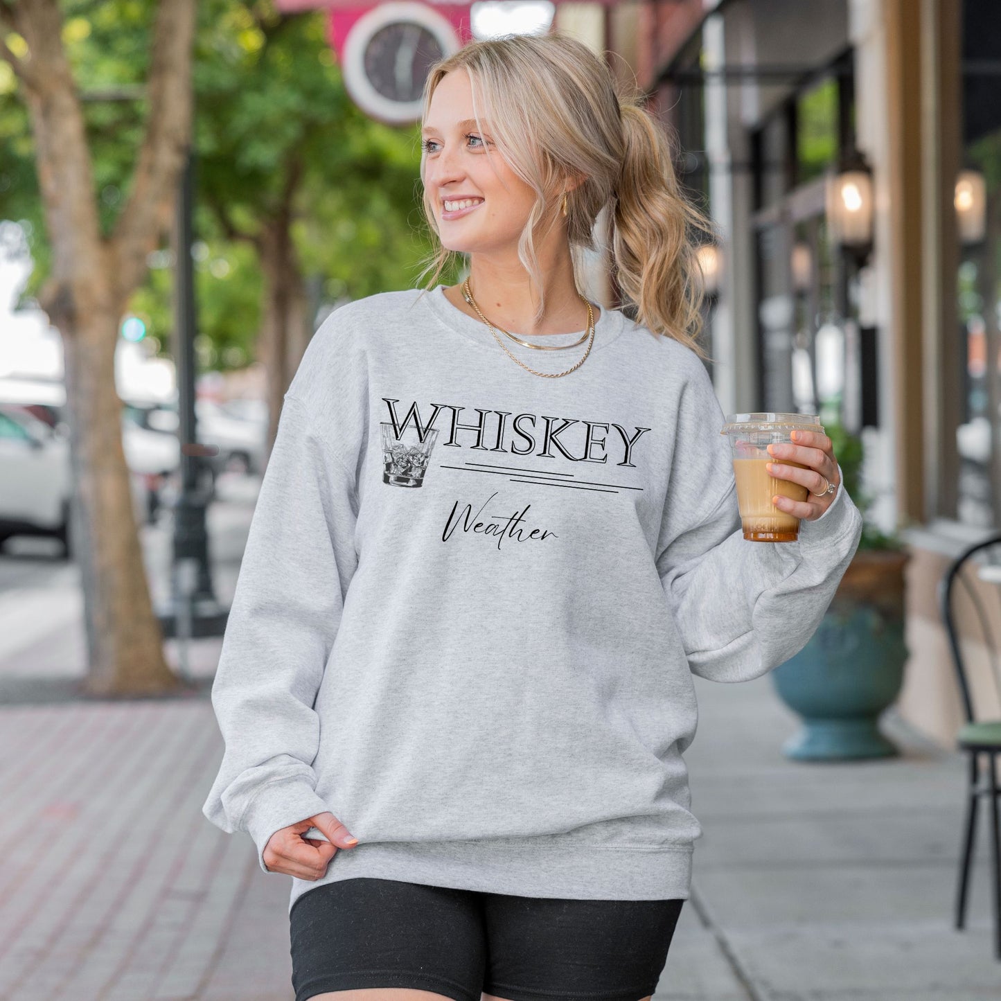 Whiskey Weather Sweatshirt Whiskey Lover Gift Alcohol Shirt Whiskey Lover Crewneck Drinking Shirt