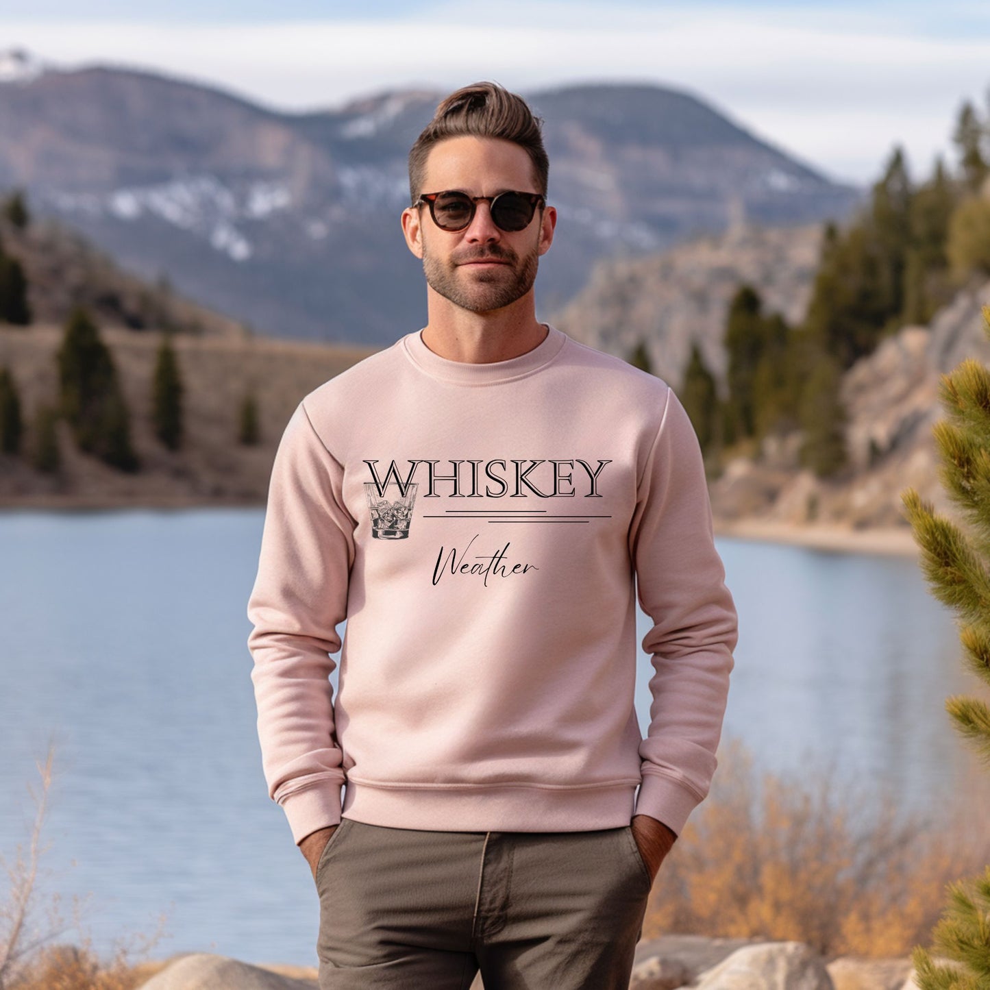 Whiskey Weather Sweatshirt Whiskey Lover Gift Alcohol Shirt Whiskey Lover Crewneck Drinking Shirt