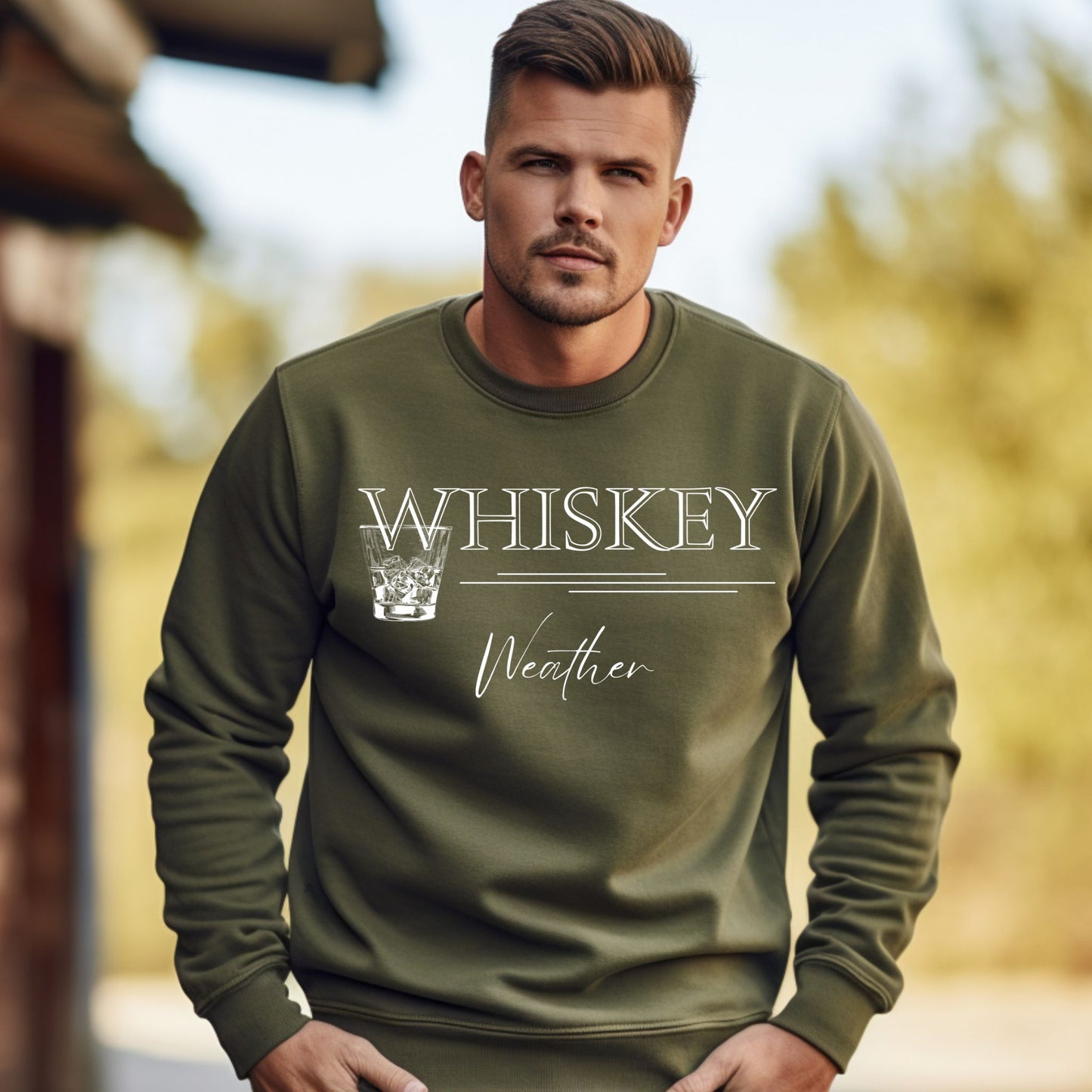 Whiskey Weather Sweatshirt Whiskey Lover Gift Alcohol Shirt Whiskey Lover Crewneck Drinking Shirt