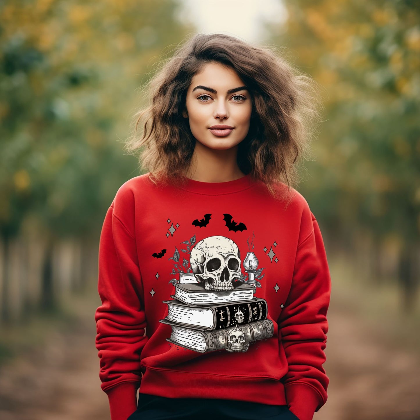 Skull Sweatshirt Dark Academia Shirt Book Lover Gift Librarian Shirt Bookish Sweatshirt Literary Shirt Goth Sweatshirt